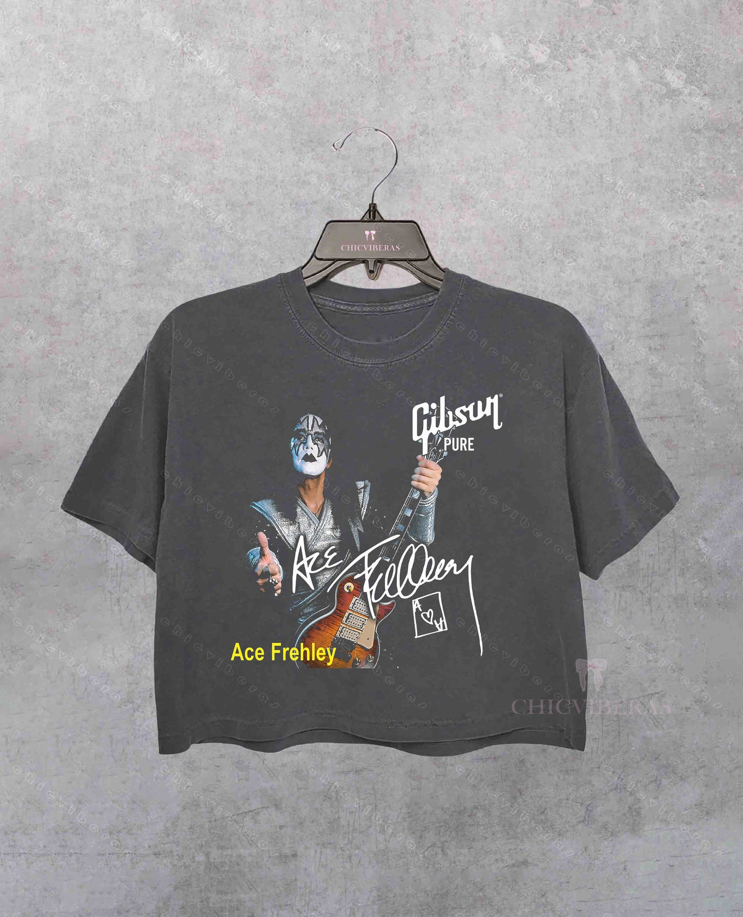 Ace Frehley Rock Legend Memorial Crop Shirt