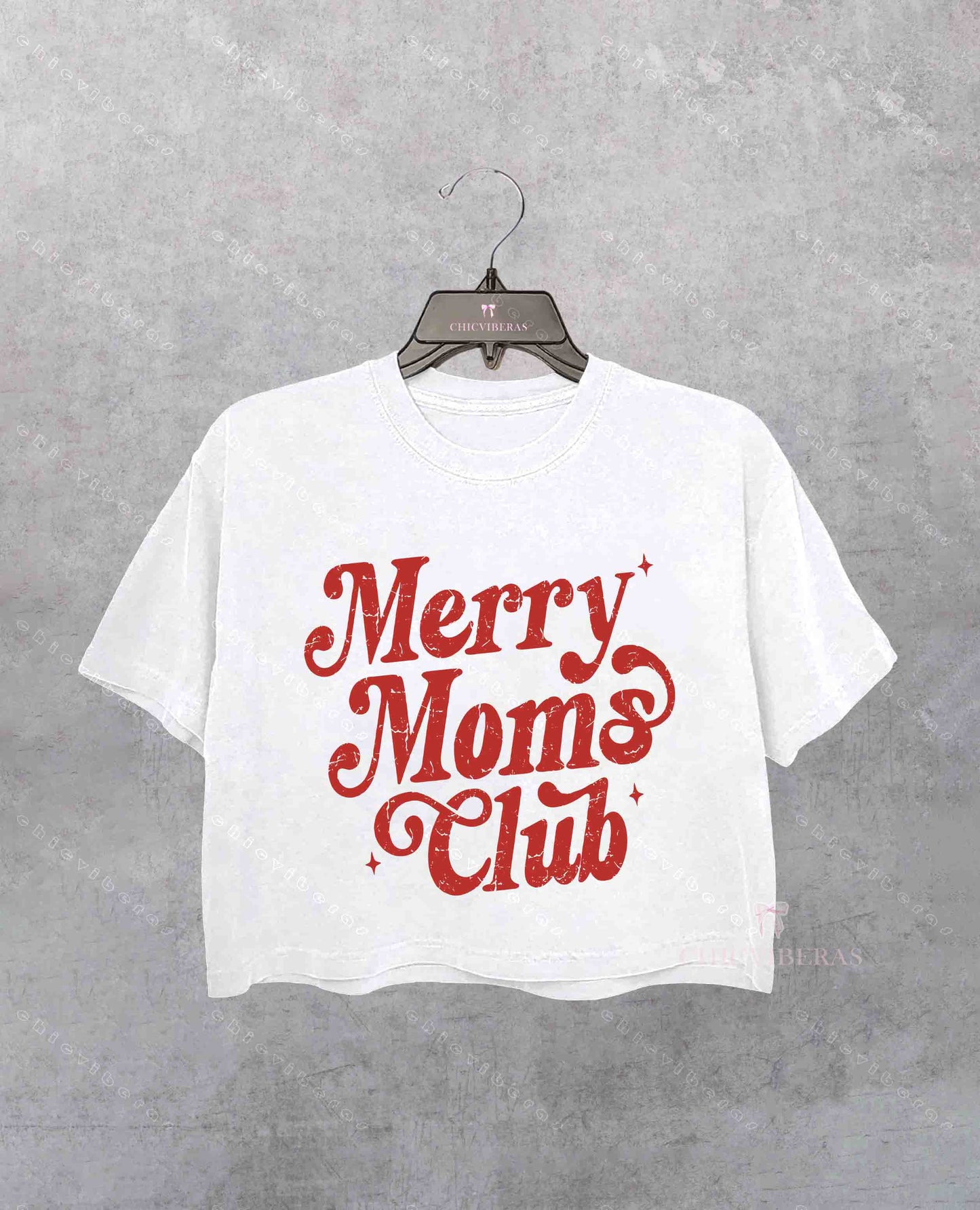 Merry Moms Club Jolly Mama Crop Shirt