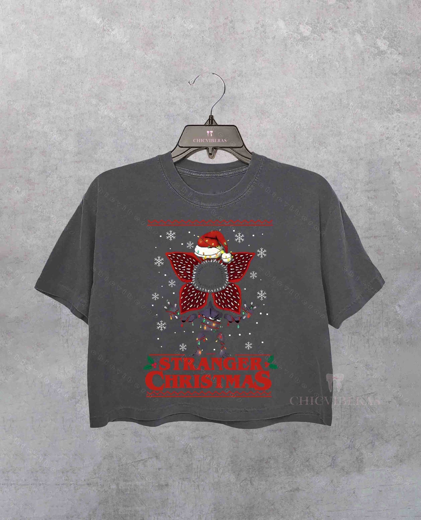 Stranger Christmas Stranger Things Crop Shirt