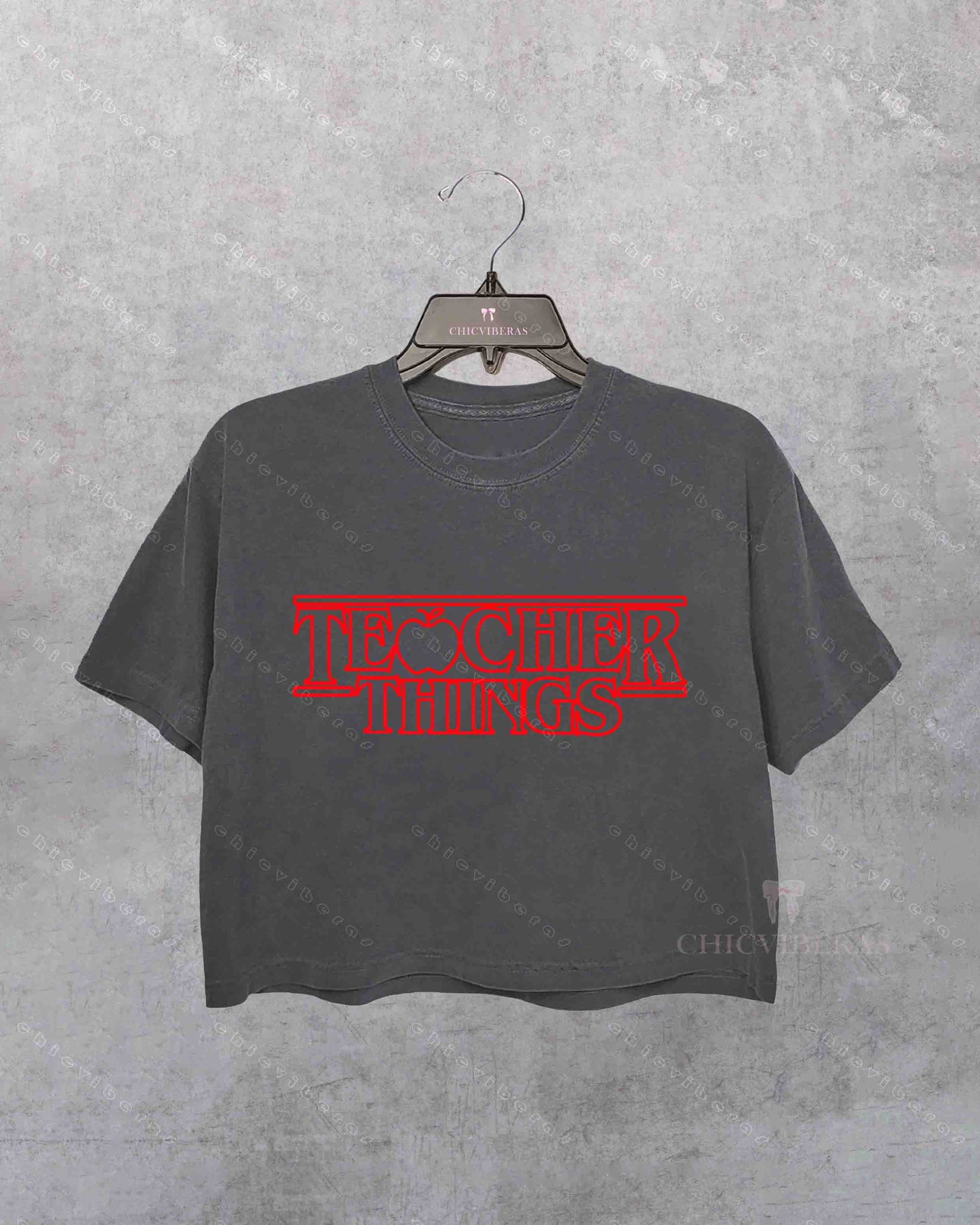 Teacher Things Stranger spired Crop Shirt