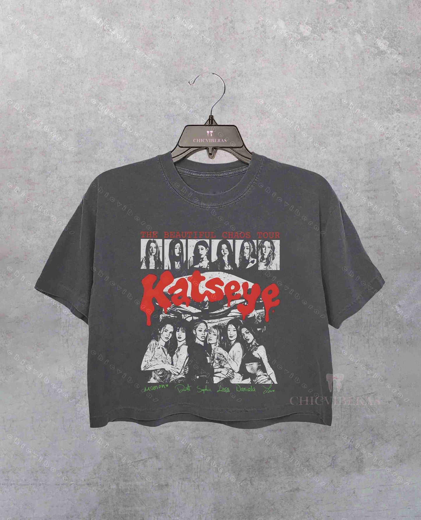 Katseye Kpop Vintage 90s Graphic Crop Shirt