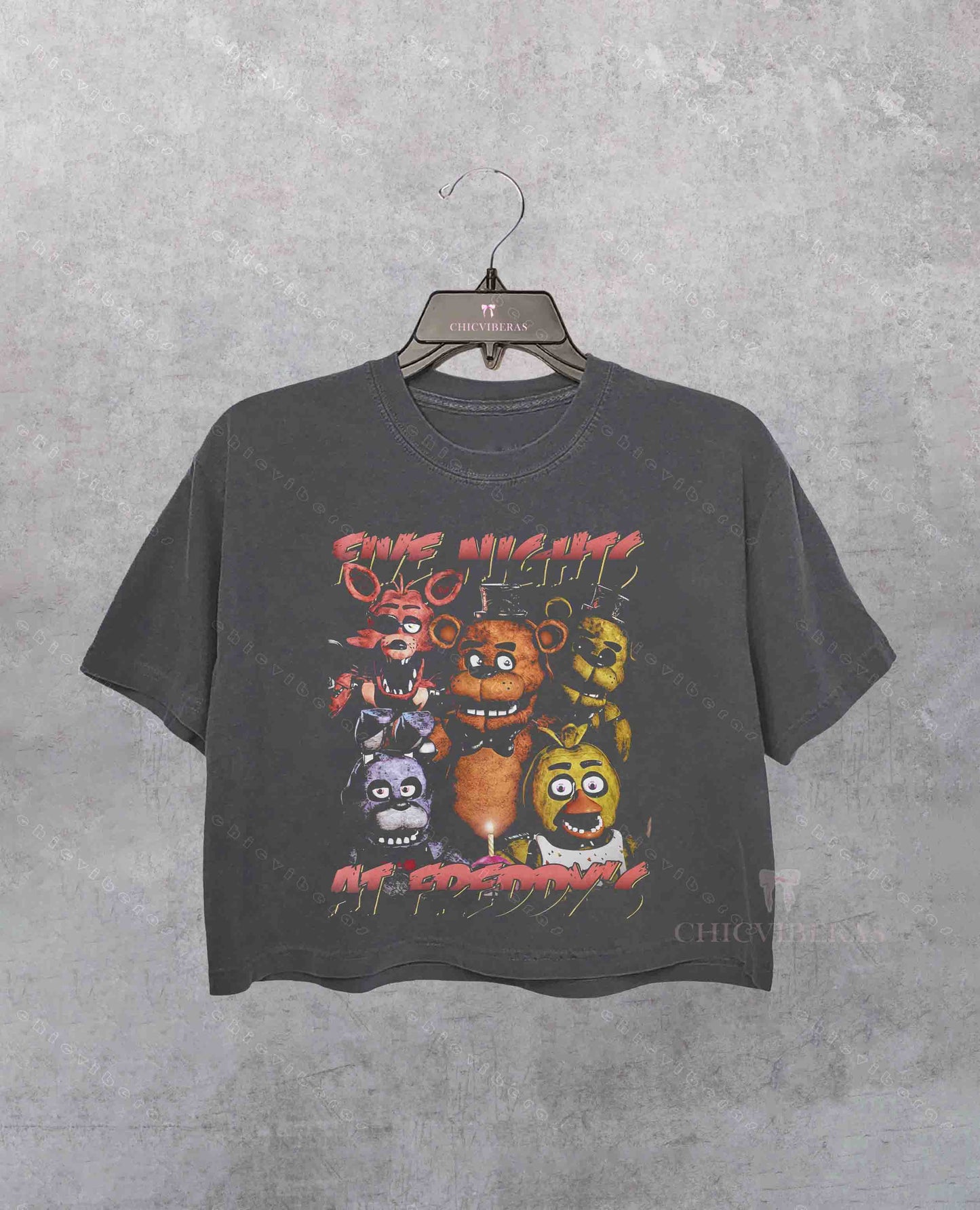 Vintage 90s Five Nights at Freddy's Crop Shirt