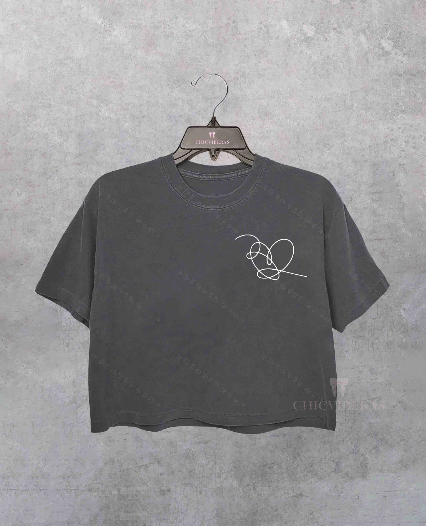 Love Yourself Heart K-pop Fan Crop Shirt