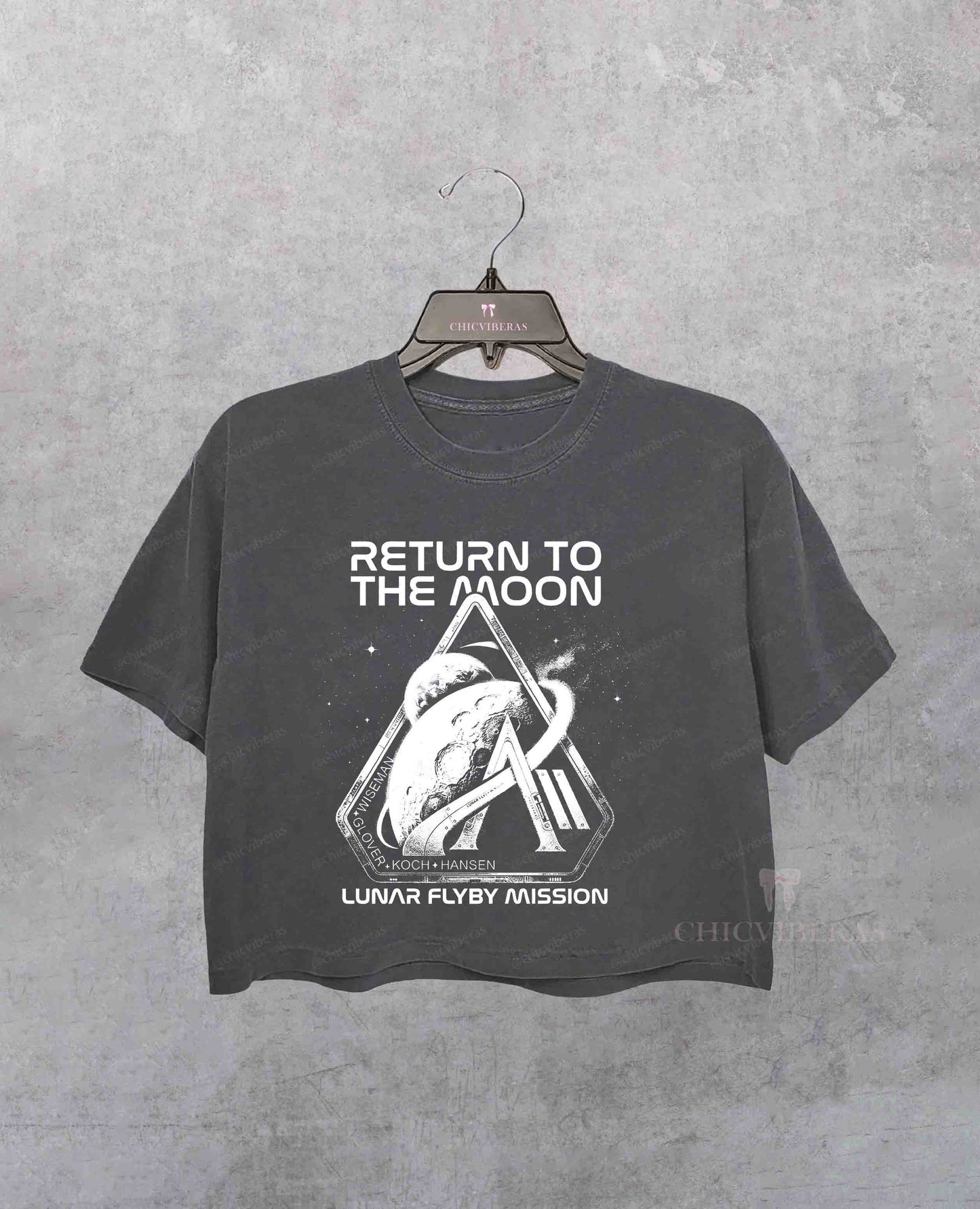 Artemis 2 Return To The Moon Lunar Flyby Crop Shirt