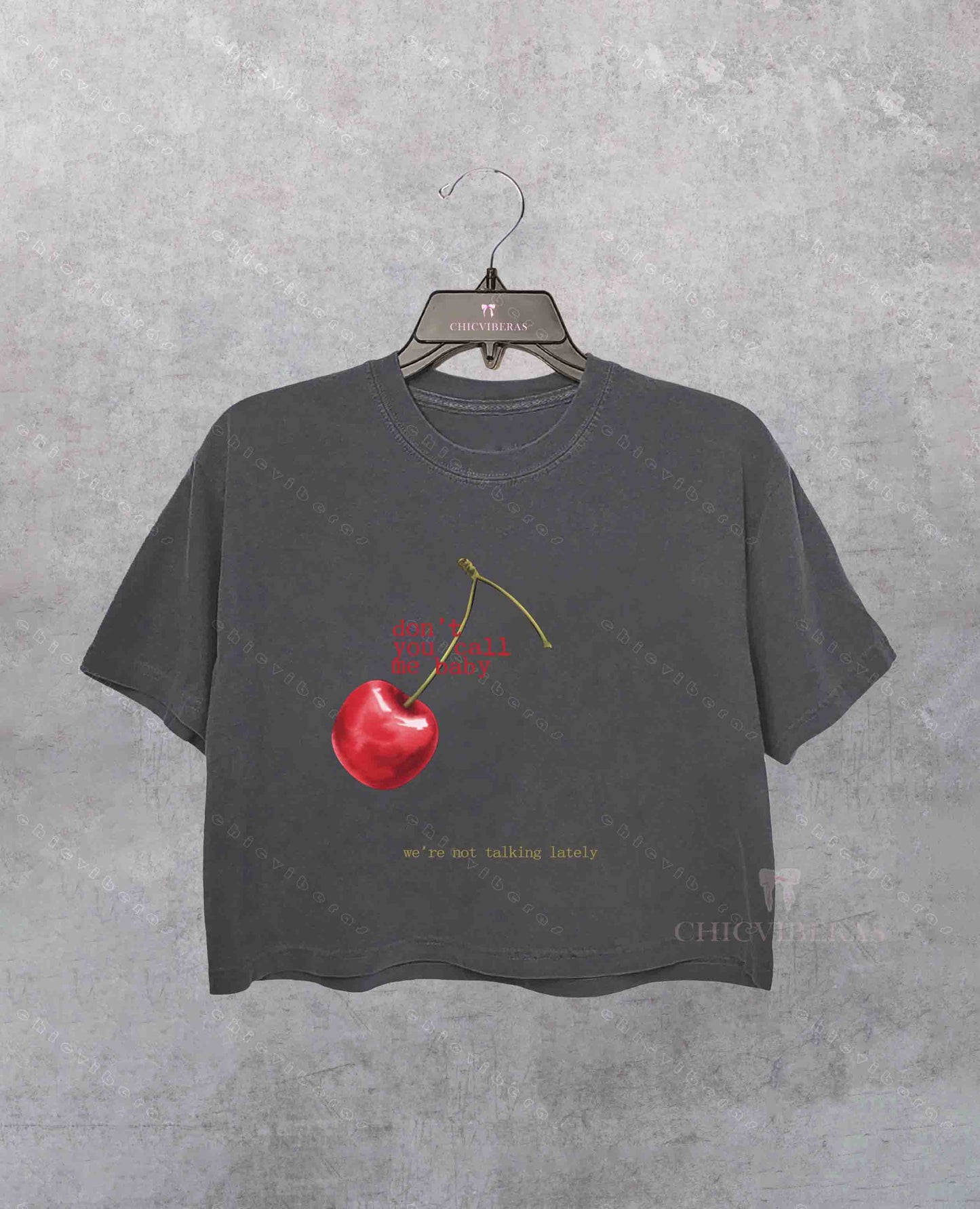 Cherry Don't You Call Me Baby Music Crop Shirt