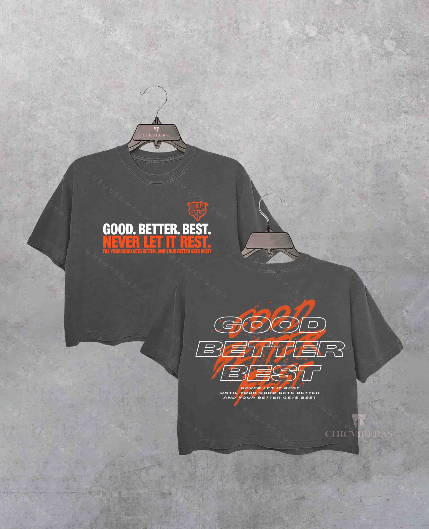 Chicago Football Good Better Best Quote Crop Shirt