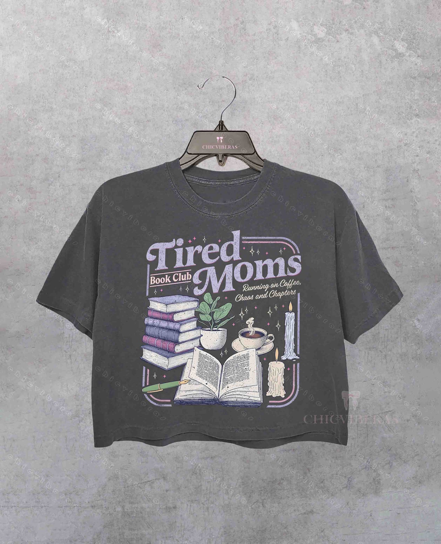 Tired Moms Book Club Crop Shirt