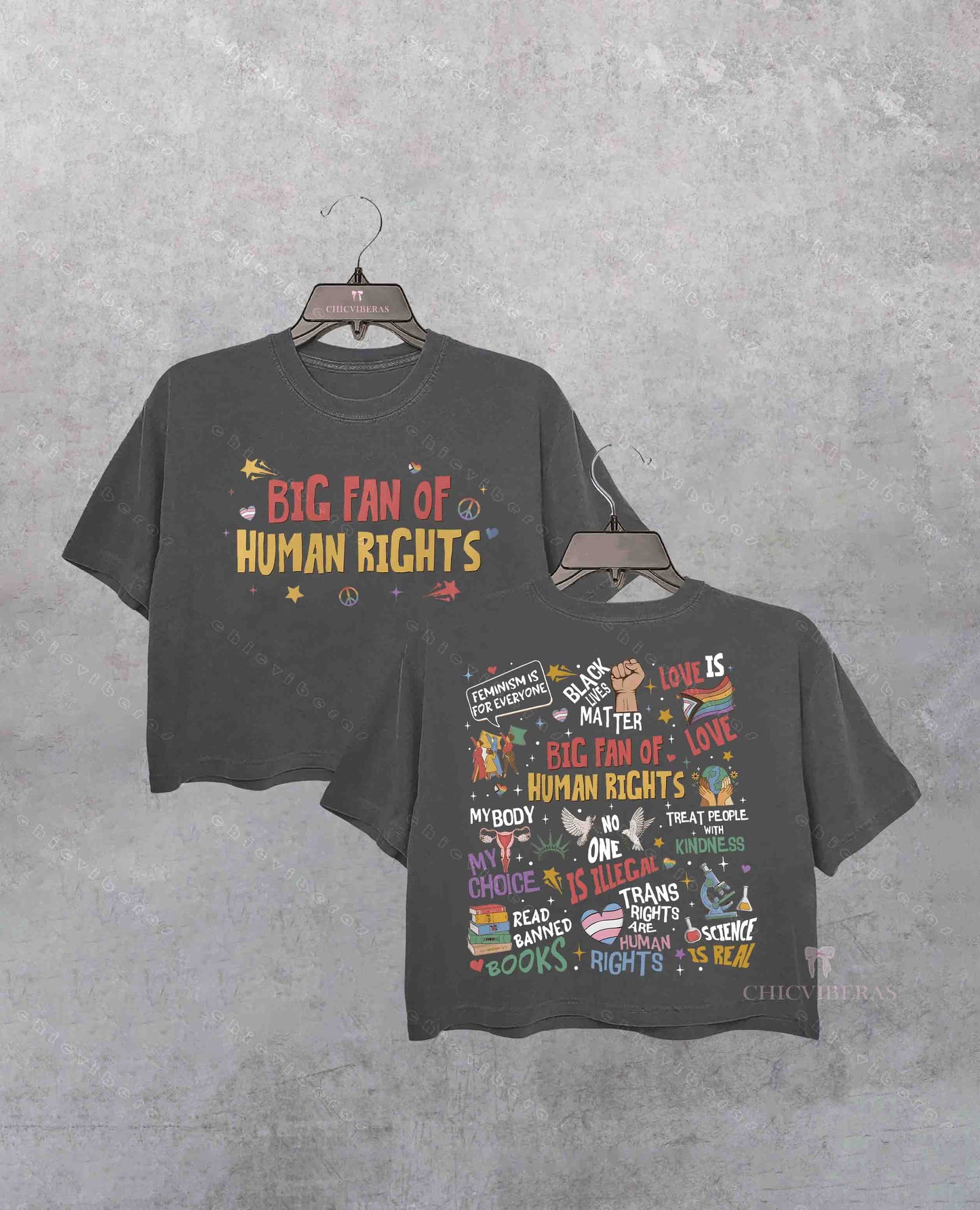 Big Fan Of Human Social Justice Crop Shirt