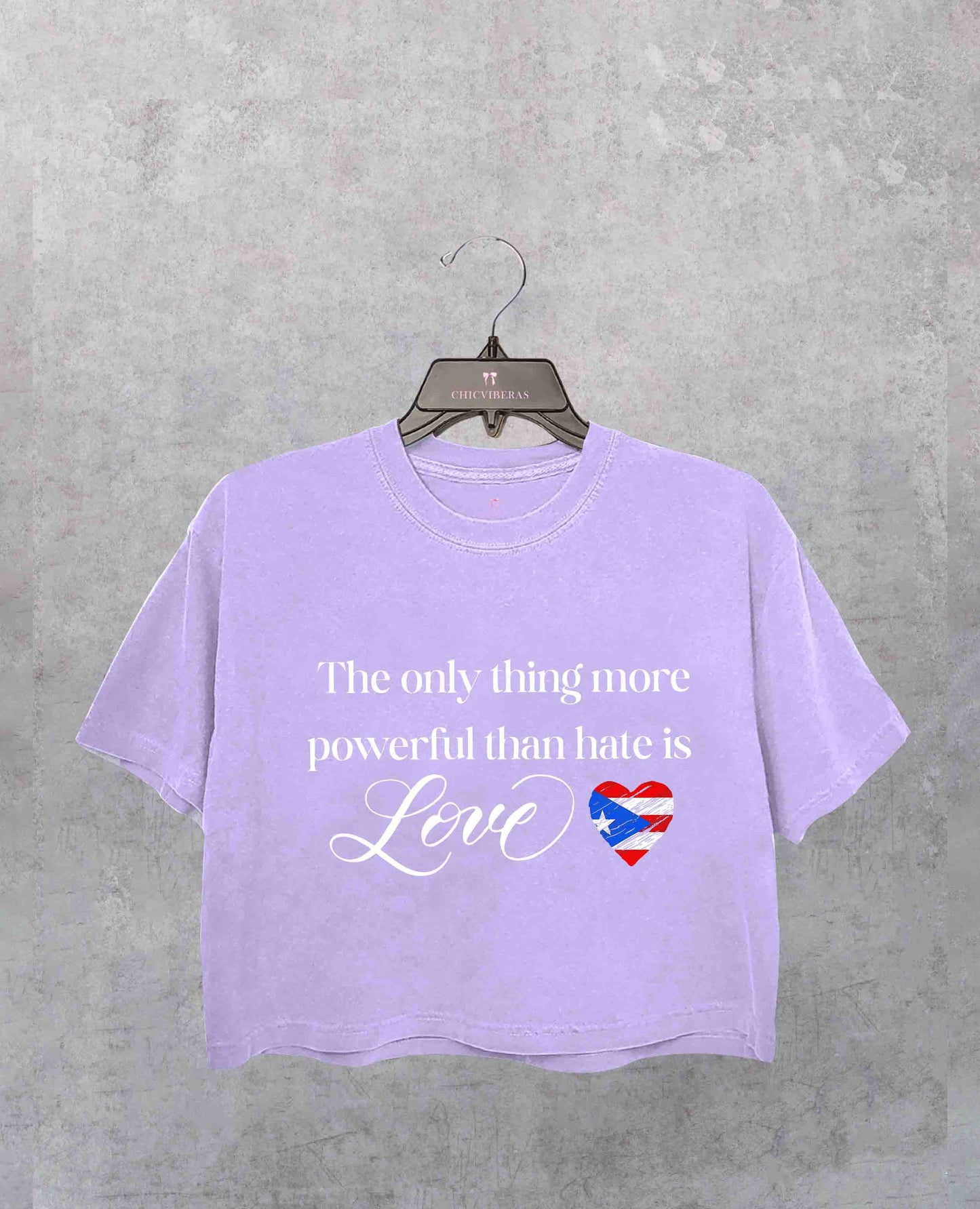 The only thing more powerful than hate is Love Crop Shirt