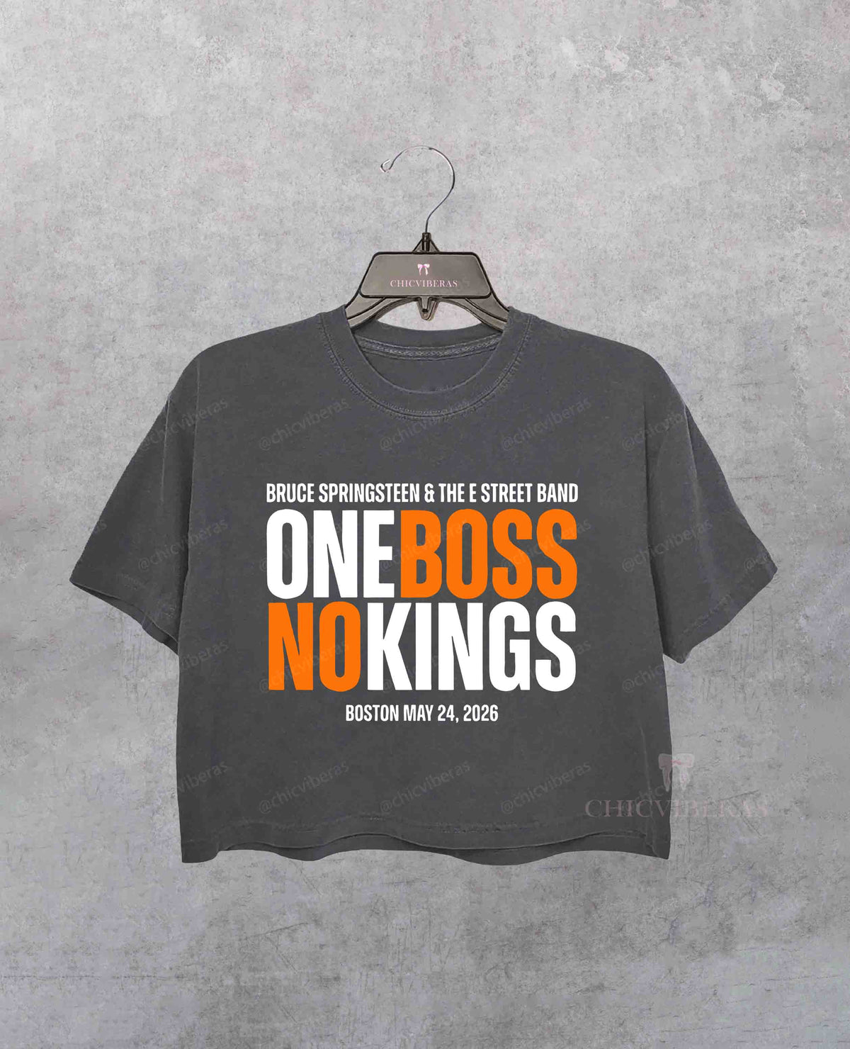 Boston Bruce Springsteen No Kings May 24 Tour Crop Shirt