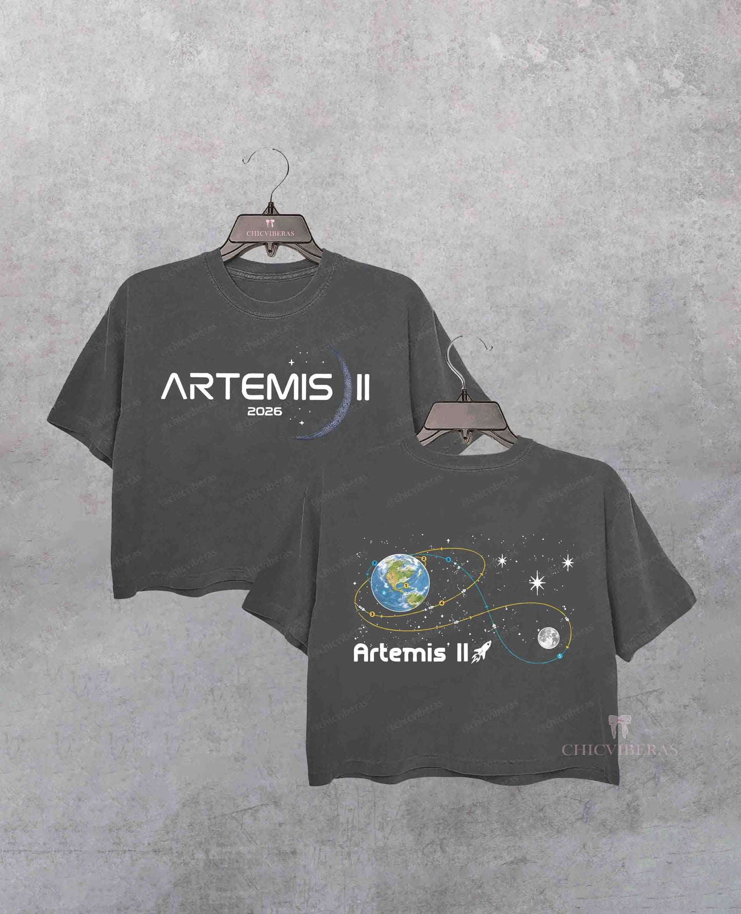 Artemis II 2026 Future Moon Mission Crop Shirt