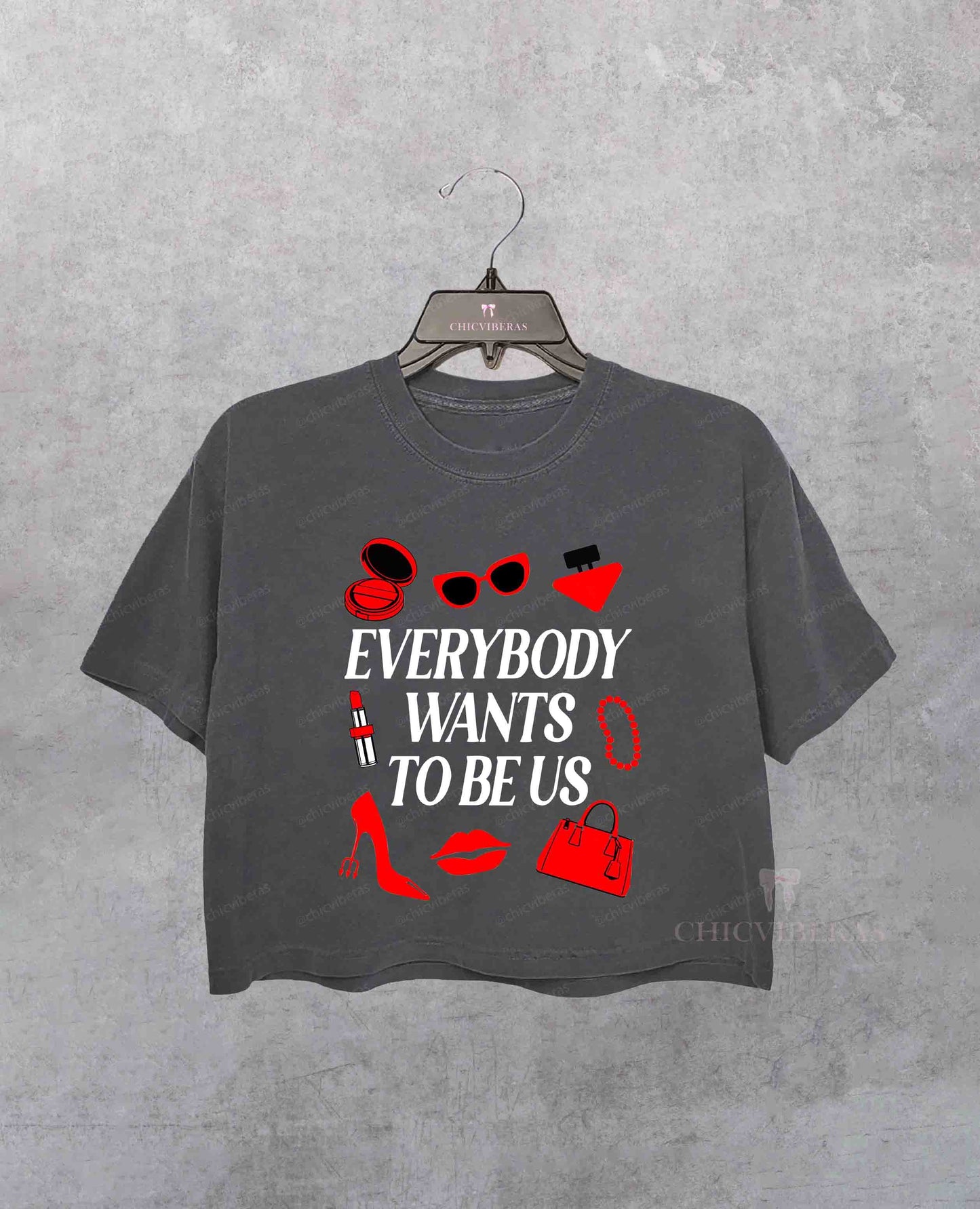 The Devil Wears Everybody Wants to Be Us Crop Shirt
