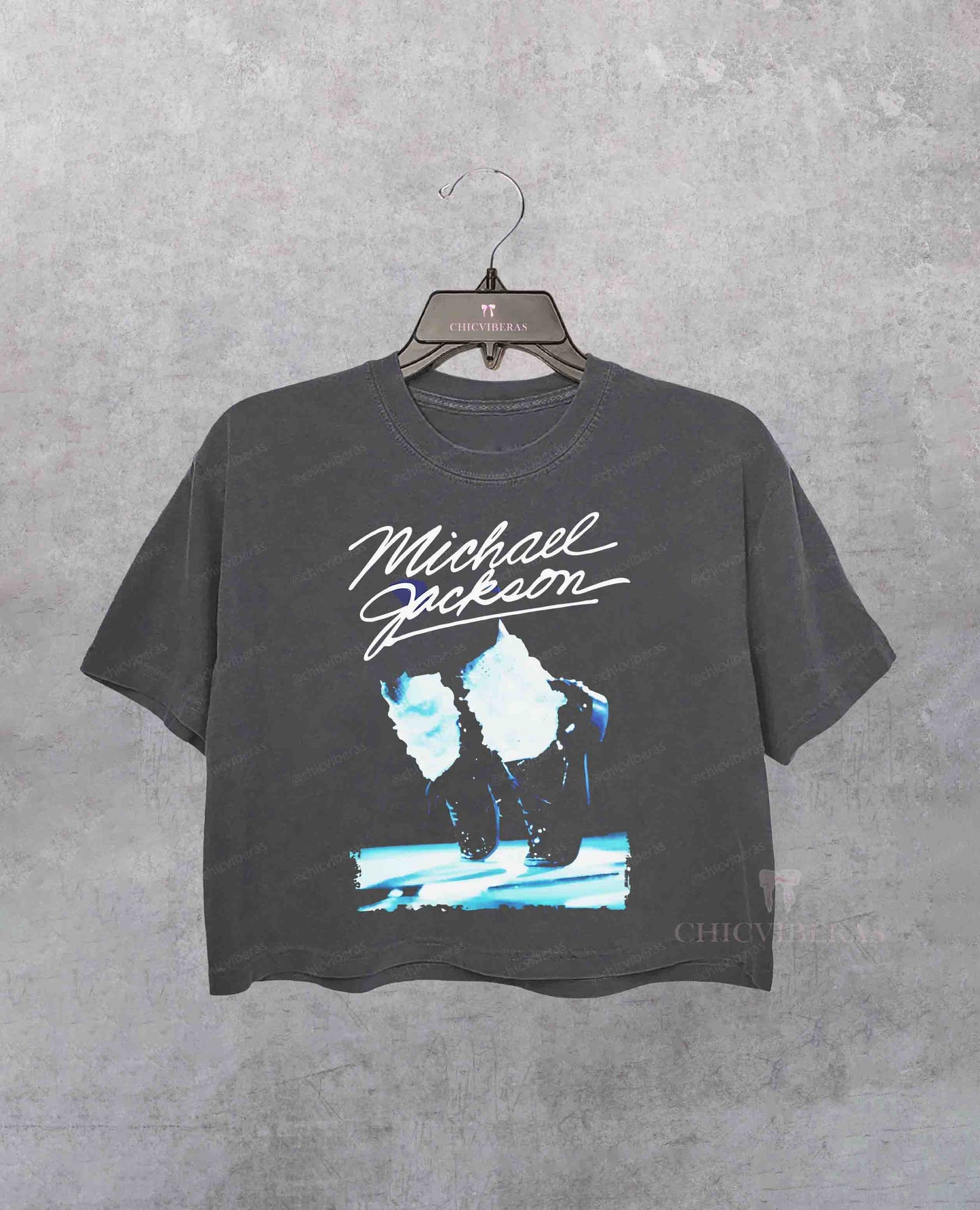 90s Vintage Michael Jackson King of Pop Crop Shirt