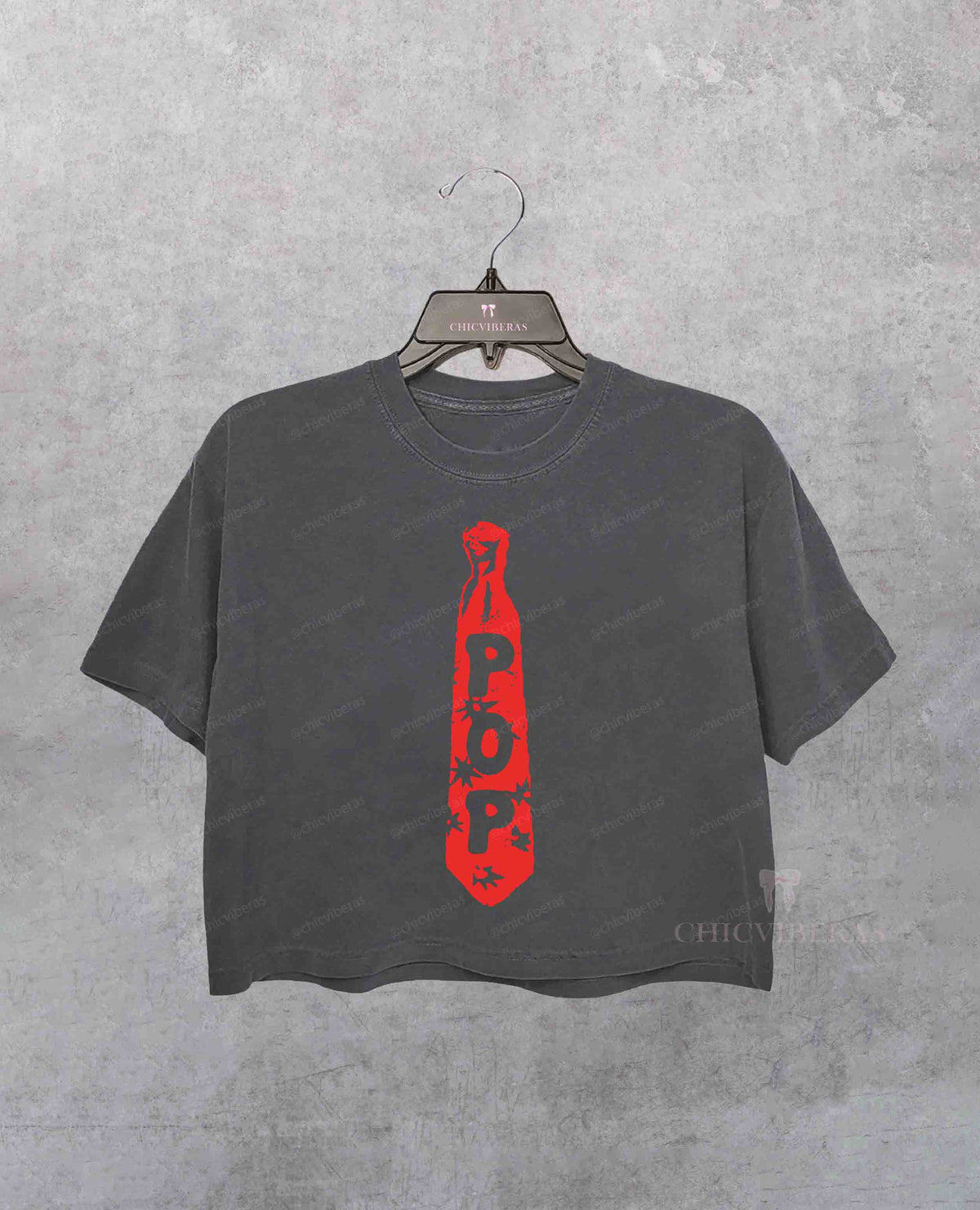 Pop Tie HS Kiss All The Time Disco Occasionally Crop Shirt