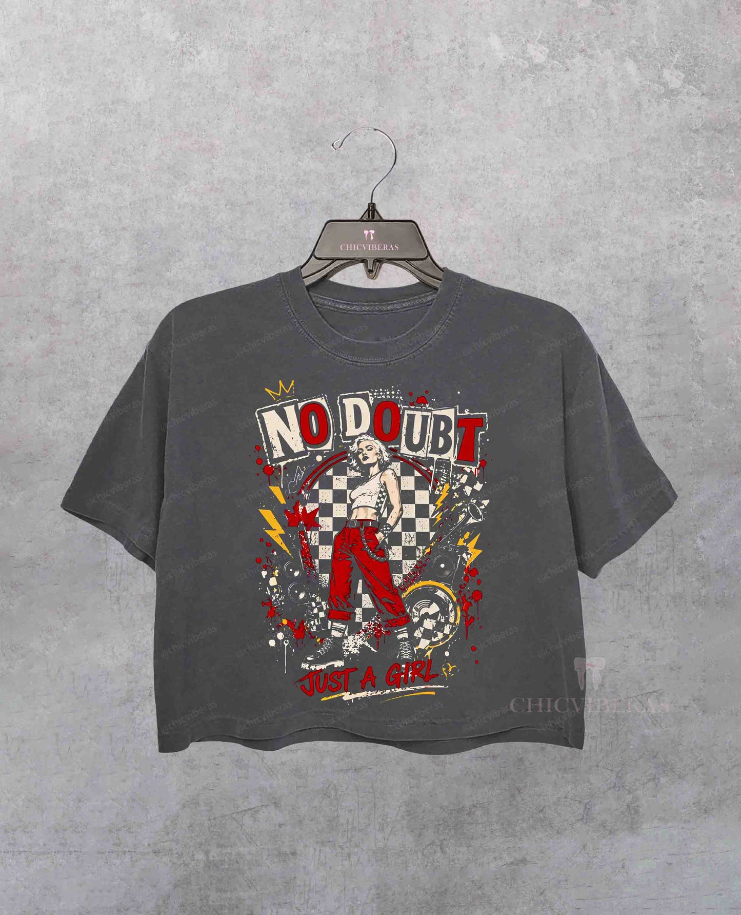 Vintage No Doubt Band Gwen Stefani 90s Rock Crop Shirt