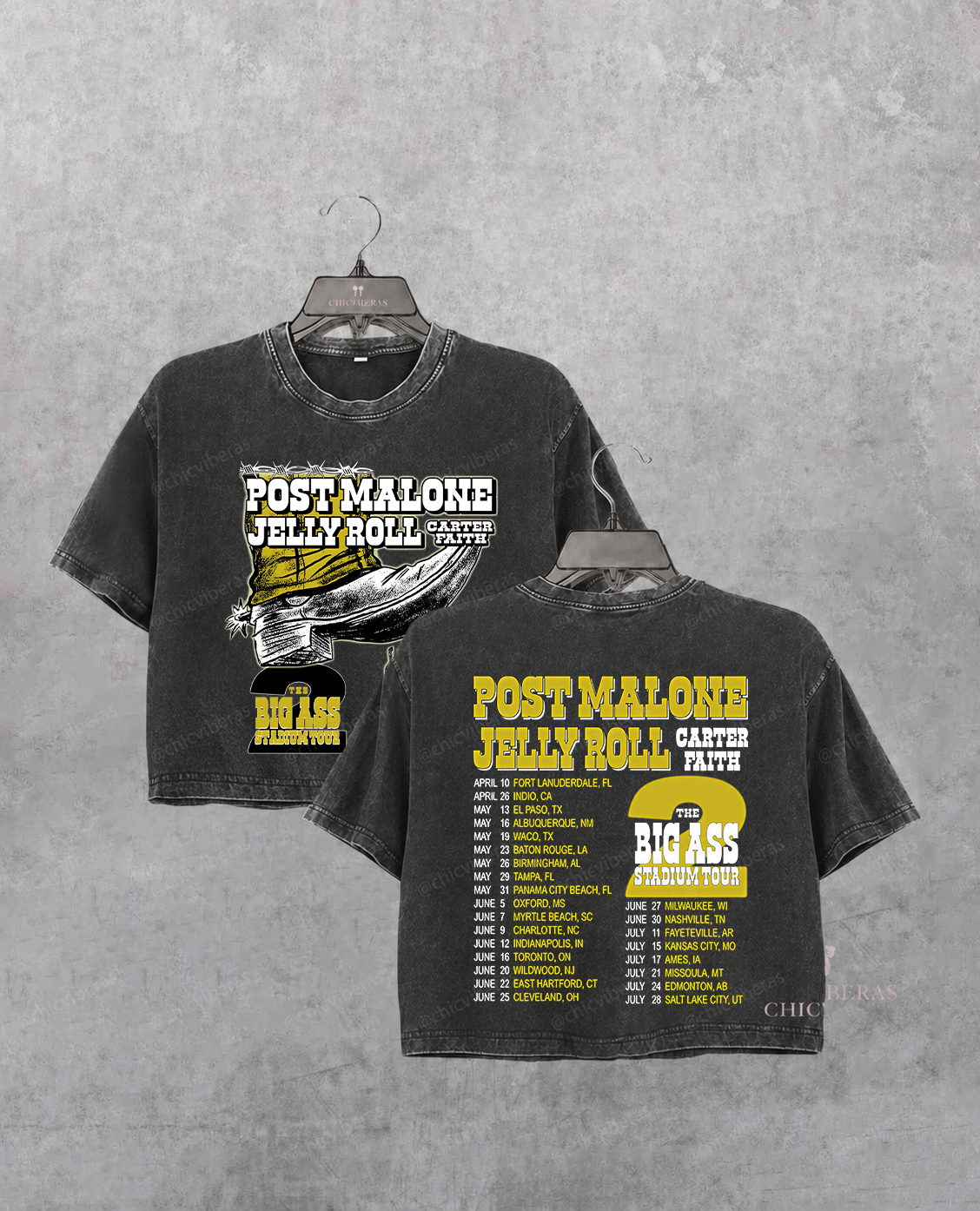 Jelly & Posty Country Music Tour 2026 Crop Shirt