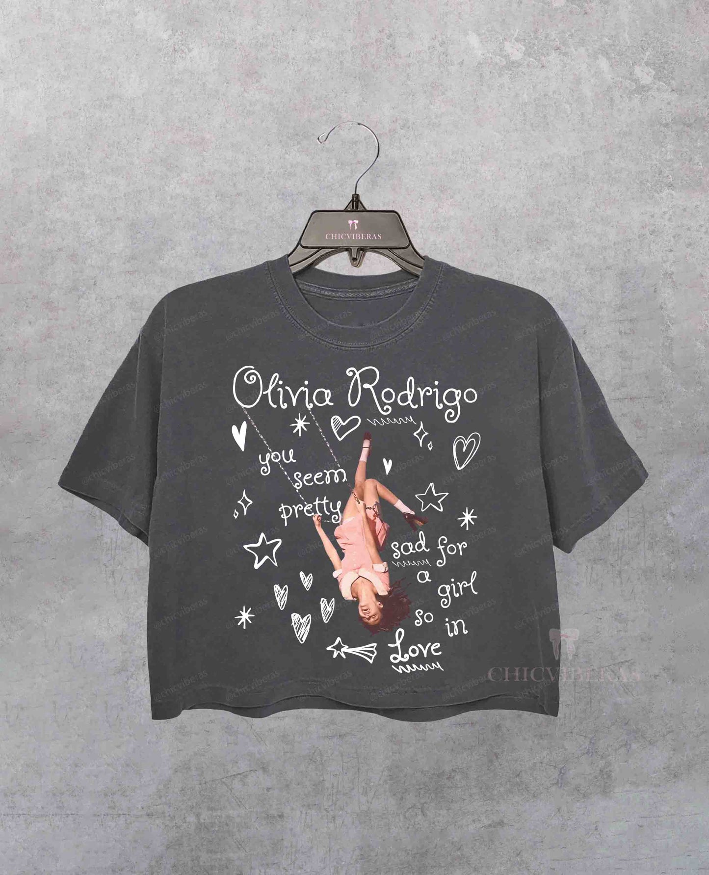 Olivia Rodrigo You Seem Pretty Sad Doodle Crop Shirt