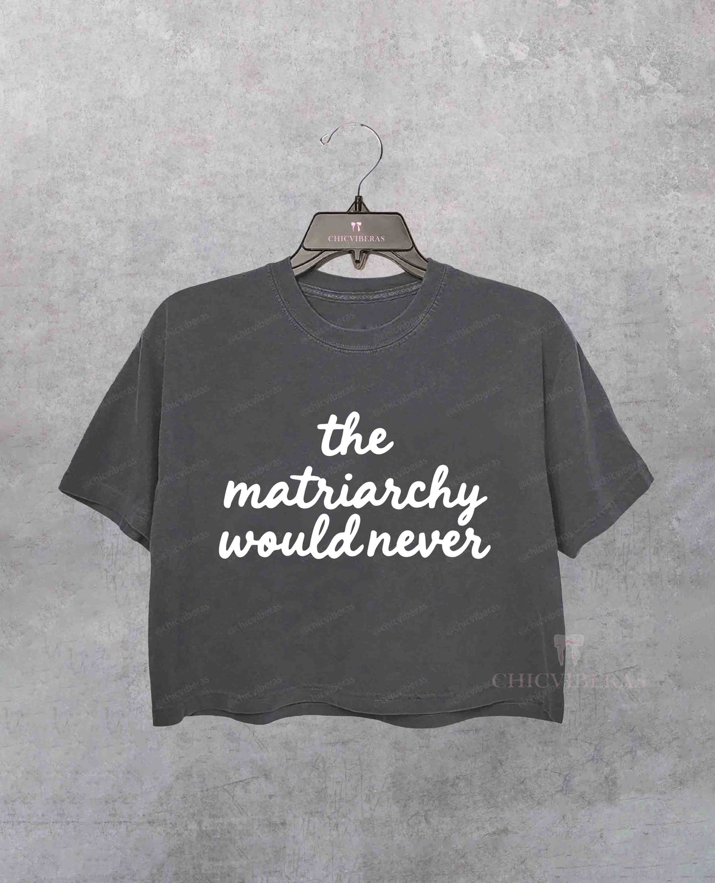 Minimalist Matriarchy Simple Empowerment Crop Shirt