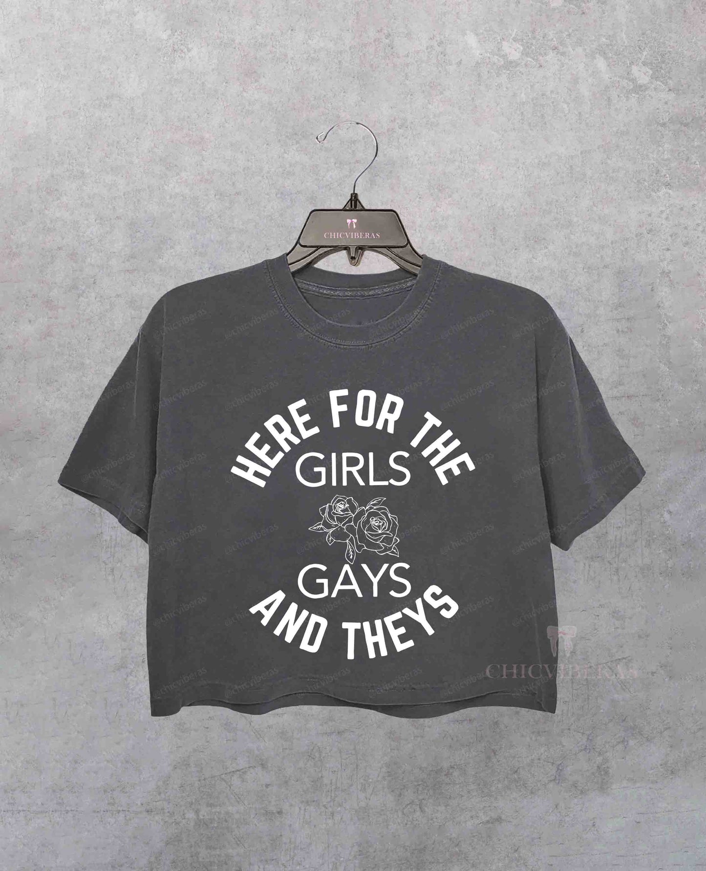 Lesbian Here for the Girls Crop Shirt