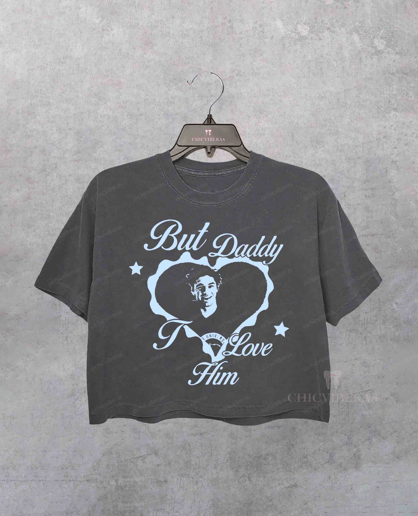 But Dady I Love Him Off-Campus Crop Shirt