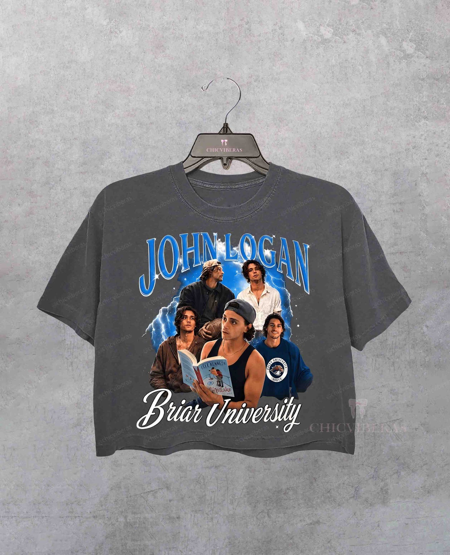 John Logan Briar University Hockey Romance Bookish Crop Shirt