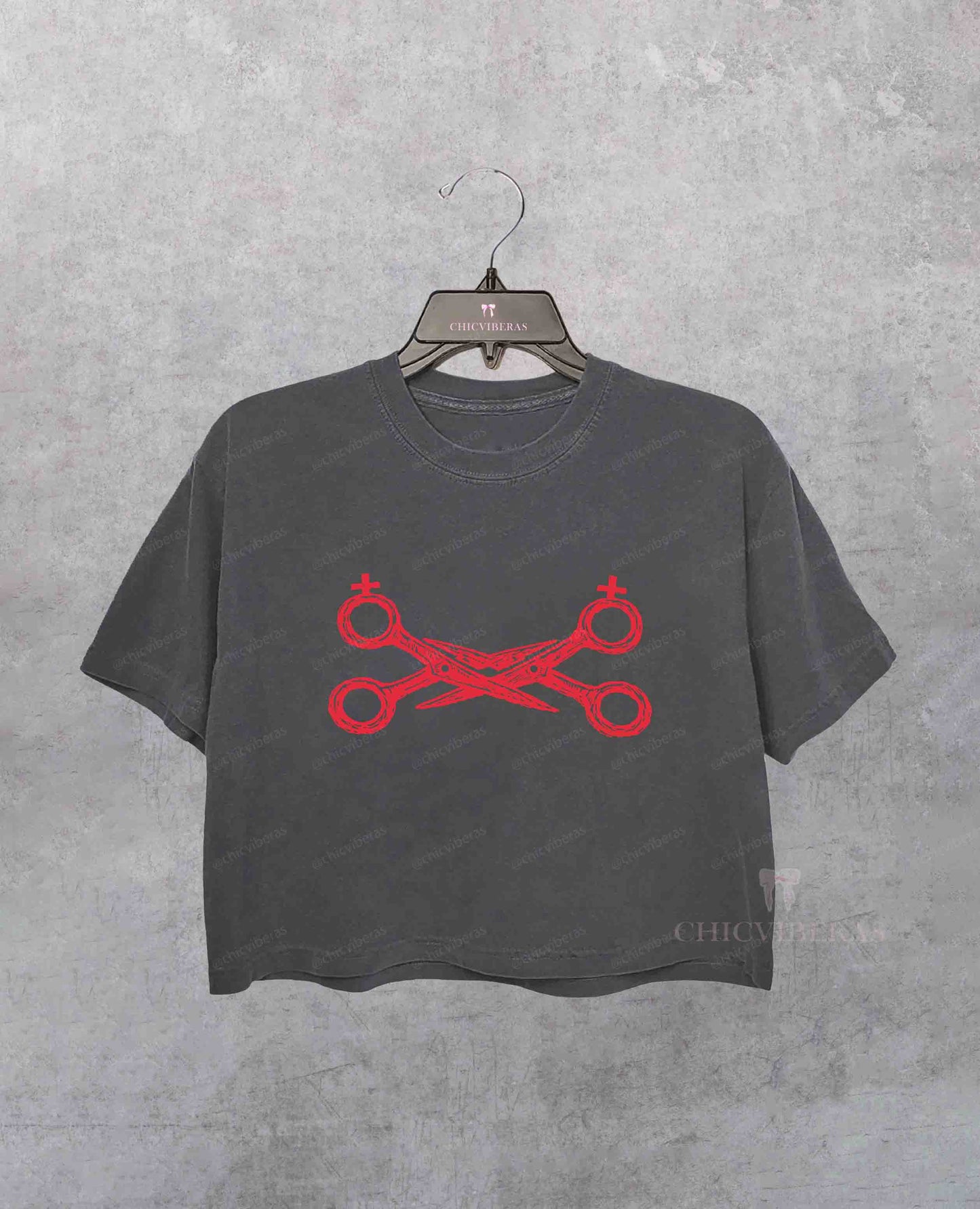 Lesbian Pride Scissors Crop Shirt