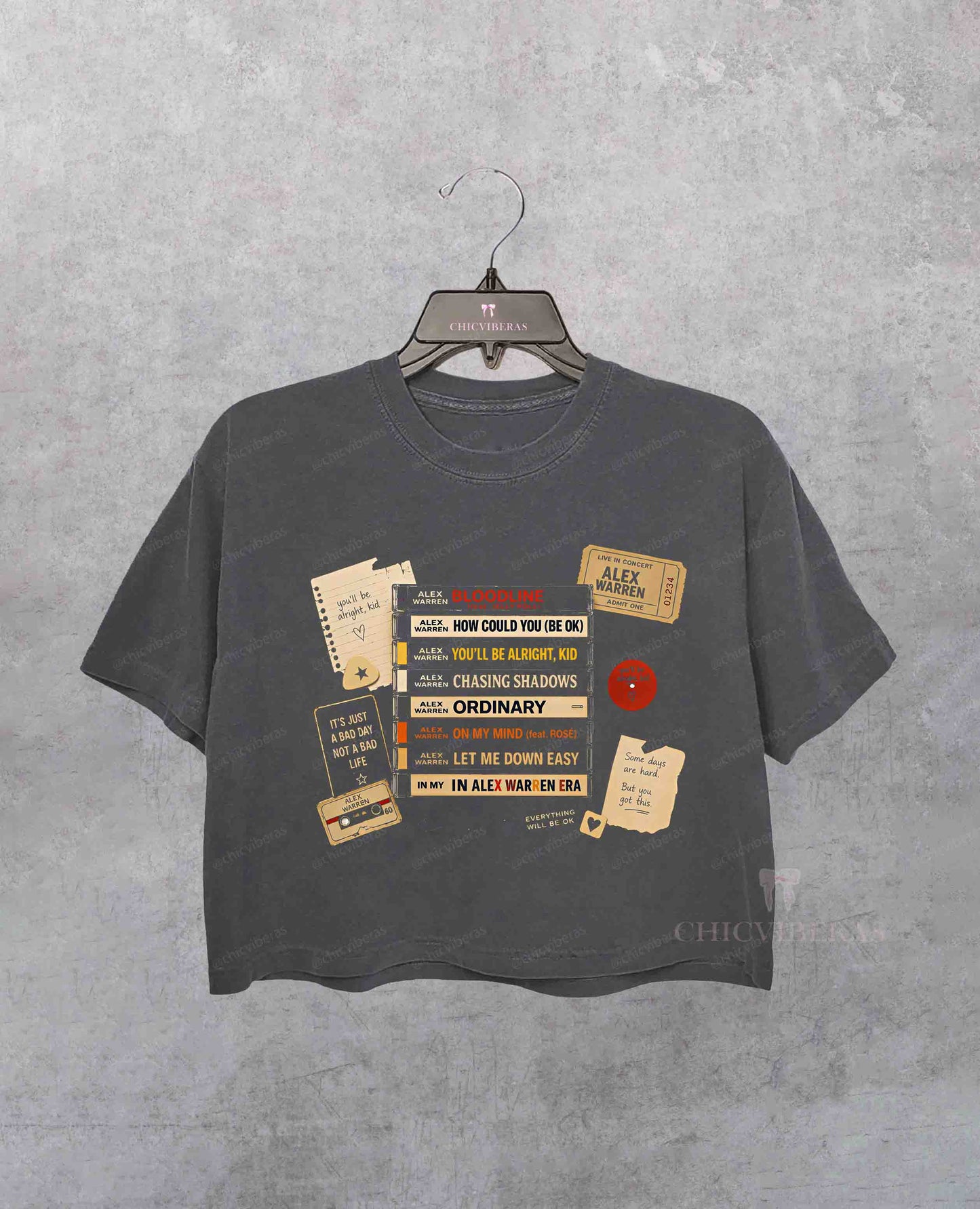 Alex Warren Era Cassette Crop Shirt