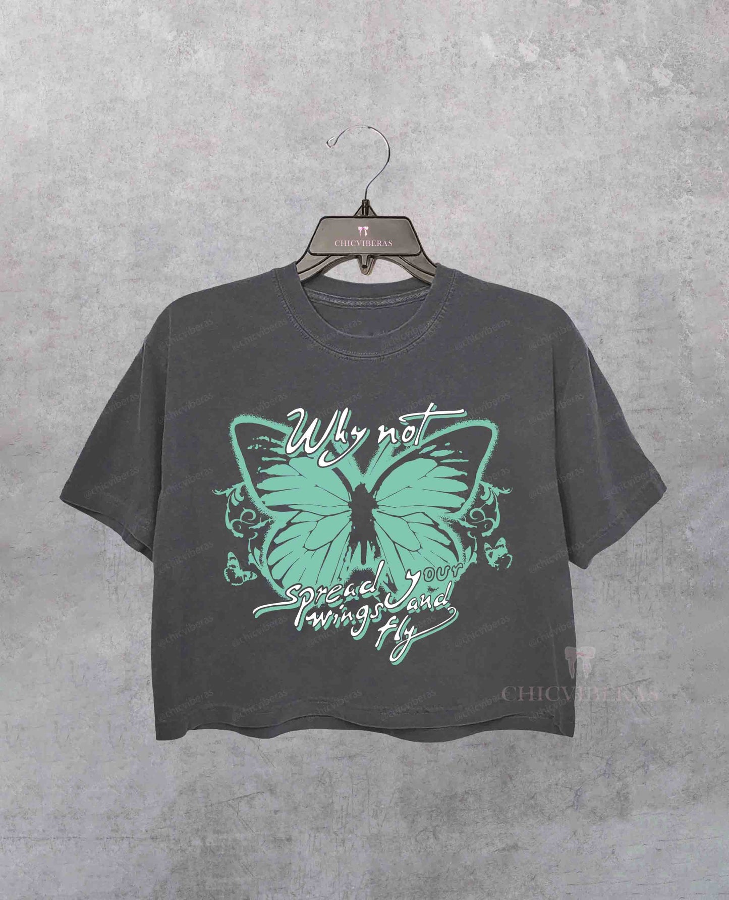 Y2K Hilary Duff Why Not Butterfly Crop Shirt