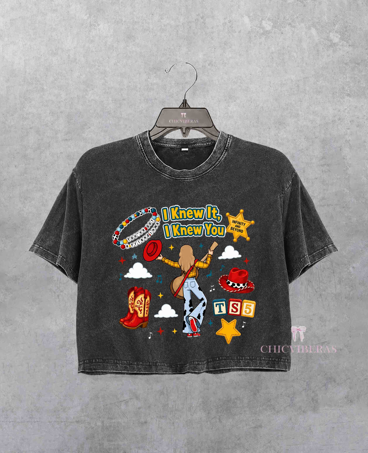 I Knew It, I Knew You TS Cowgirl Western Crop Shirt