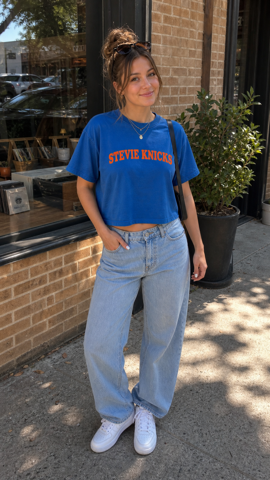 Stevie Knicks Celebrity Inspired Game Day Crop Shirt