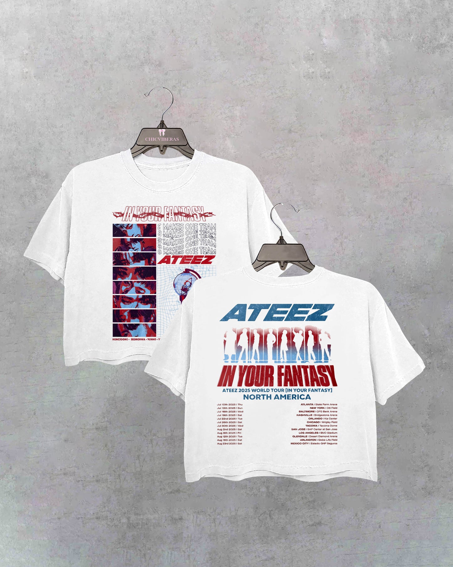 Retro Ateez 2025 World Tour in Your Fantasy Crop Shirt