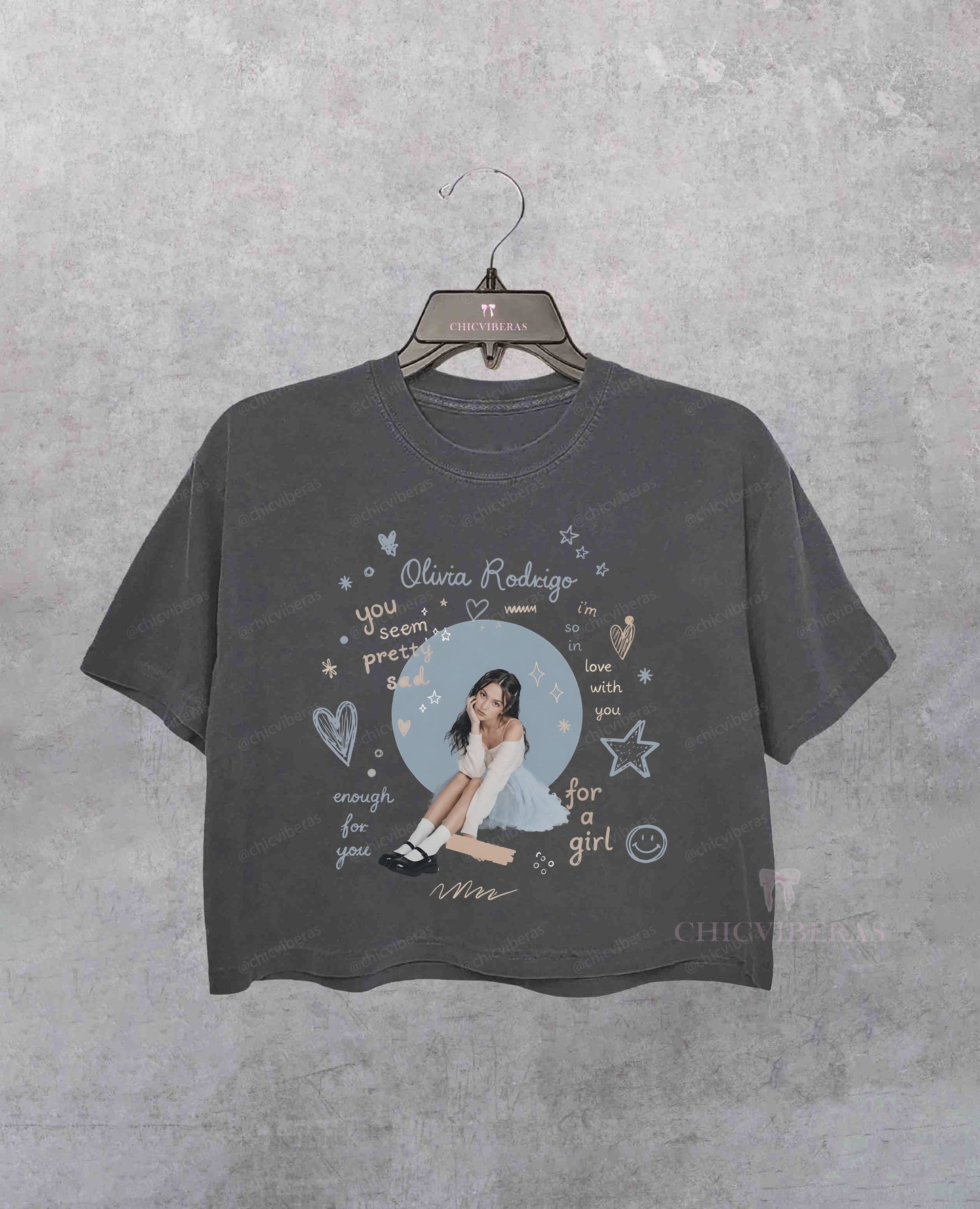 Olivia Rodrigo Inspired Pretty Sad Crop Shirt