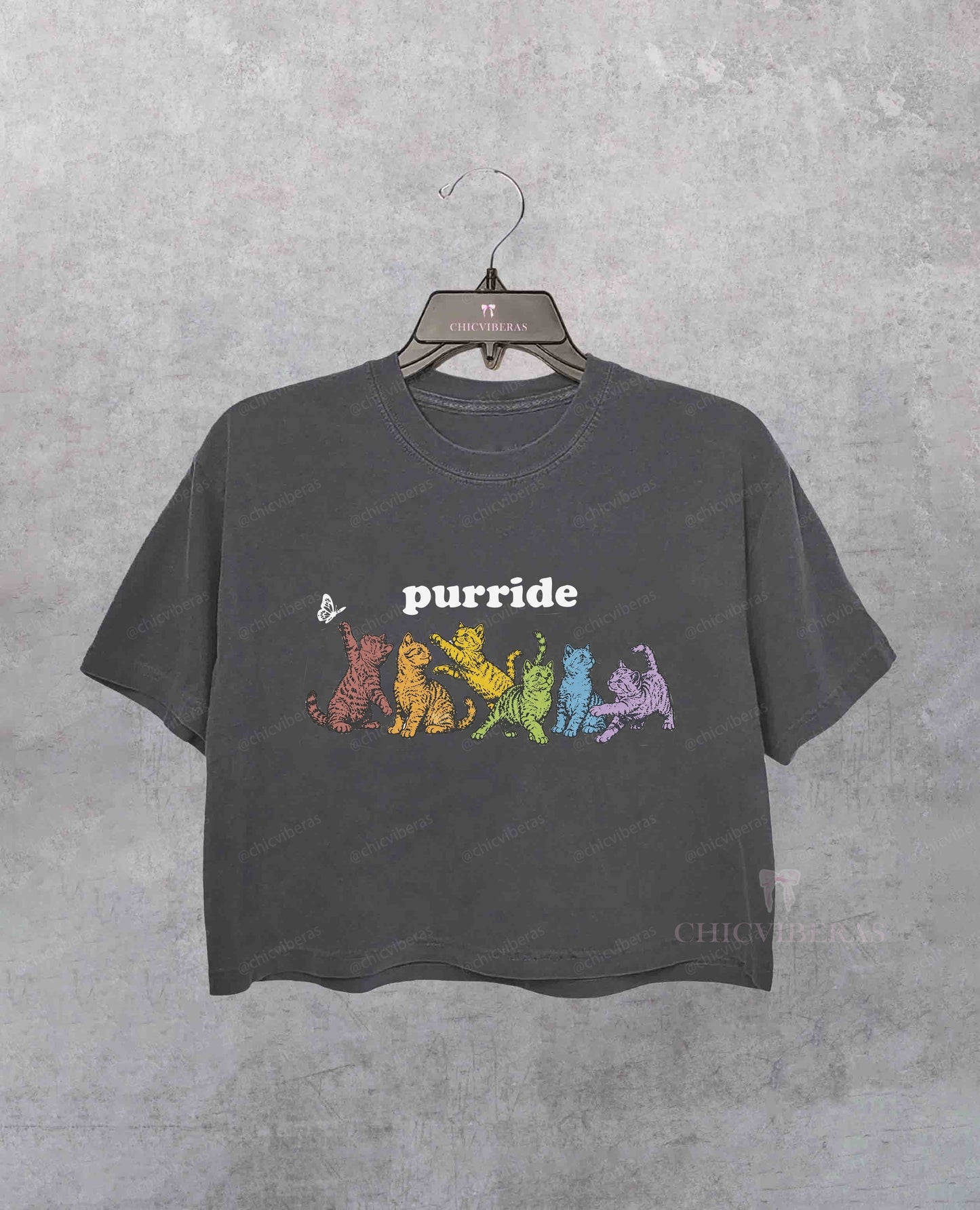 LGBTQ Cat Crop Shirt