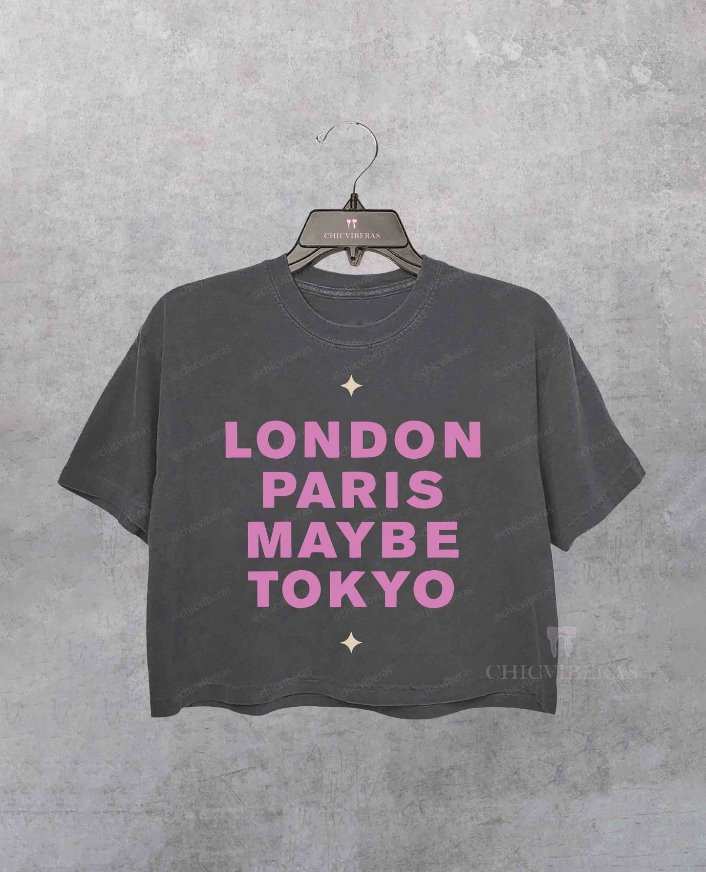 London Paris Maybe Tokyo Crop Shirt