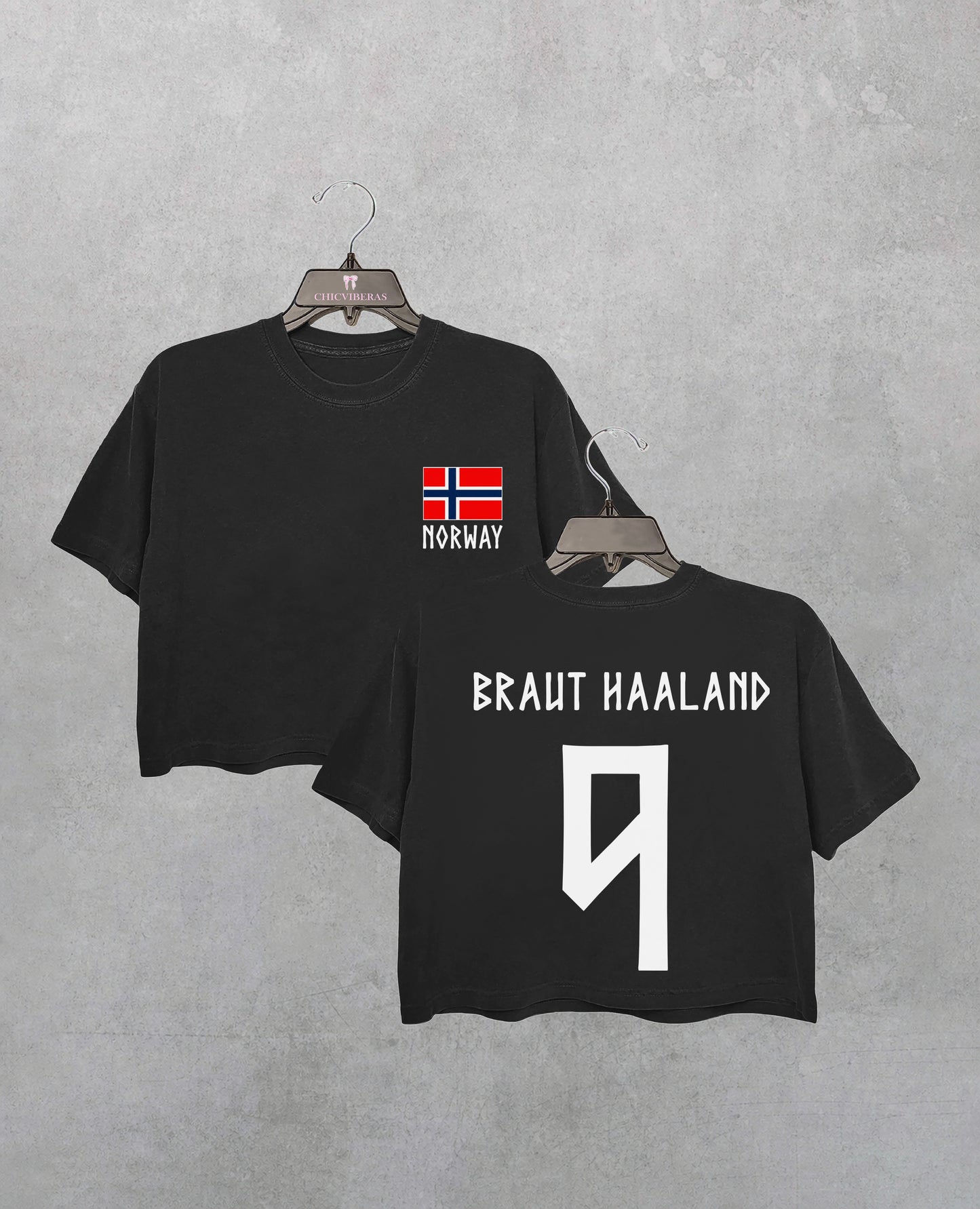 Retro Haaland 9 Norway Soccer Crop Shirt