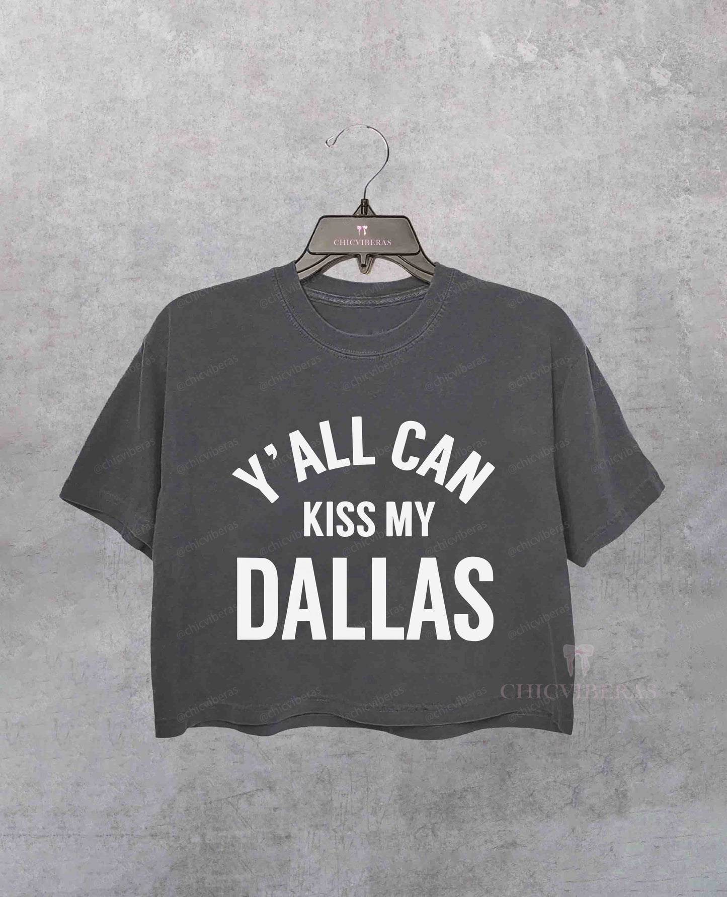 Haaland Y'all Can Kiss My Dallas Crop Shirt