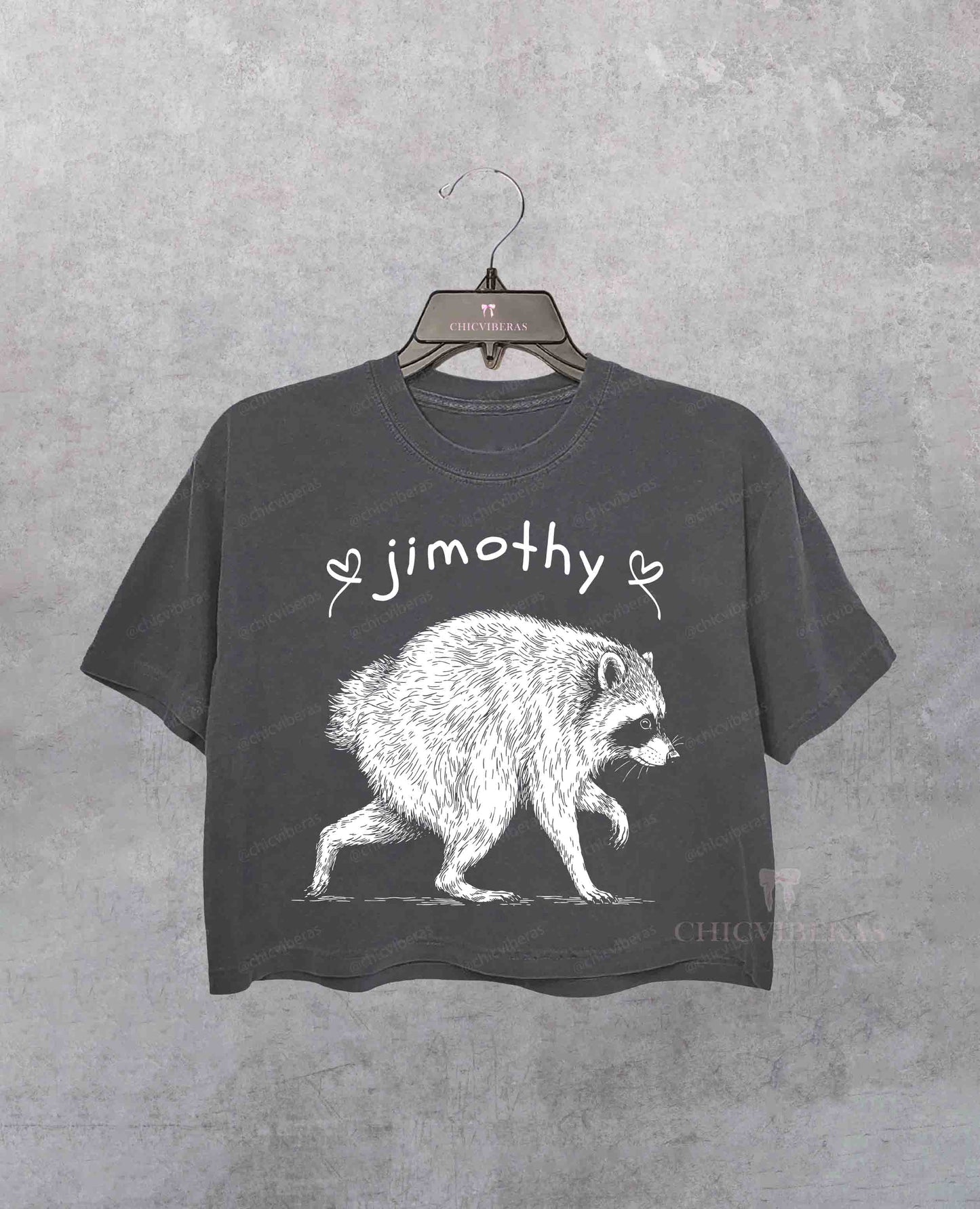 Jimothy Raccoon Seattle Short Spine Raccoon Crop Shirt