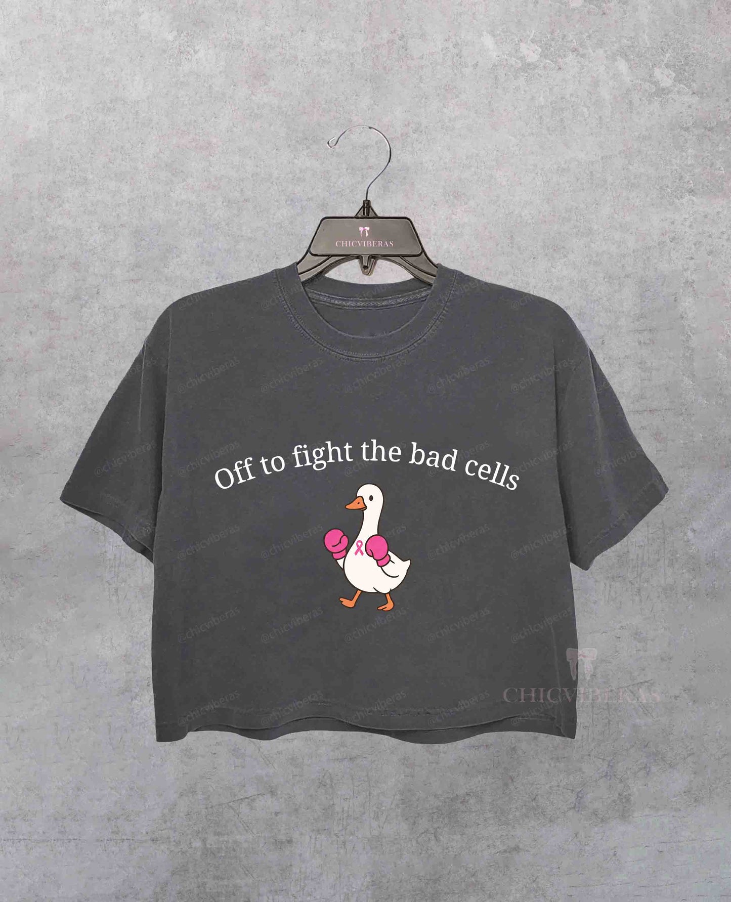 Off To Fight The Bad Cells Crop Shirt