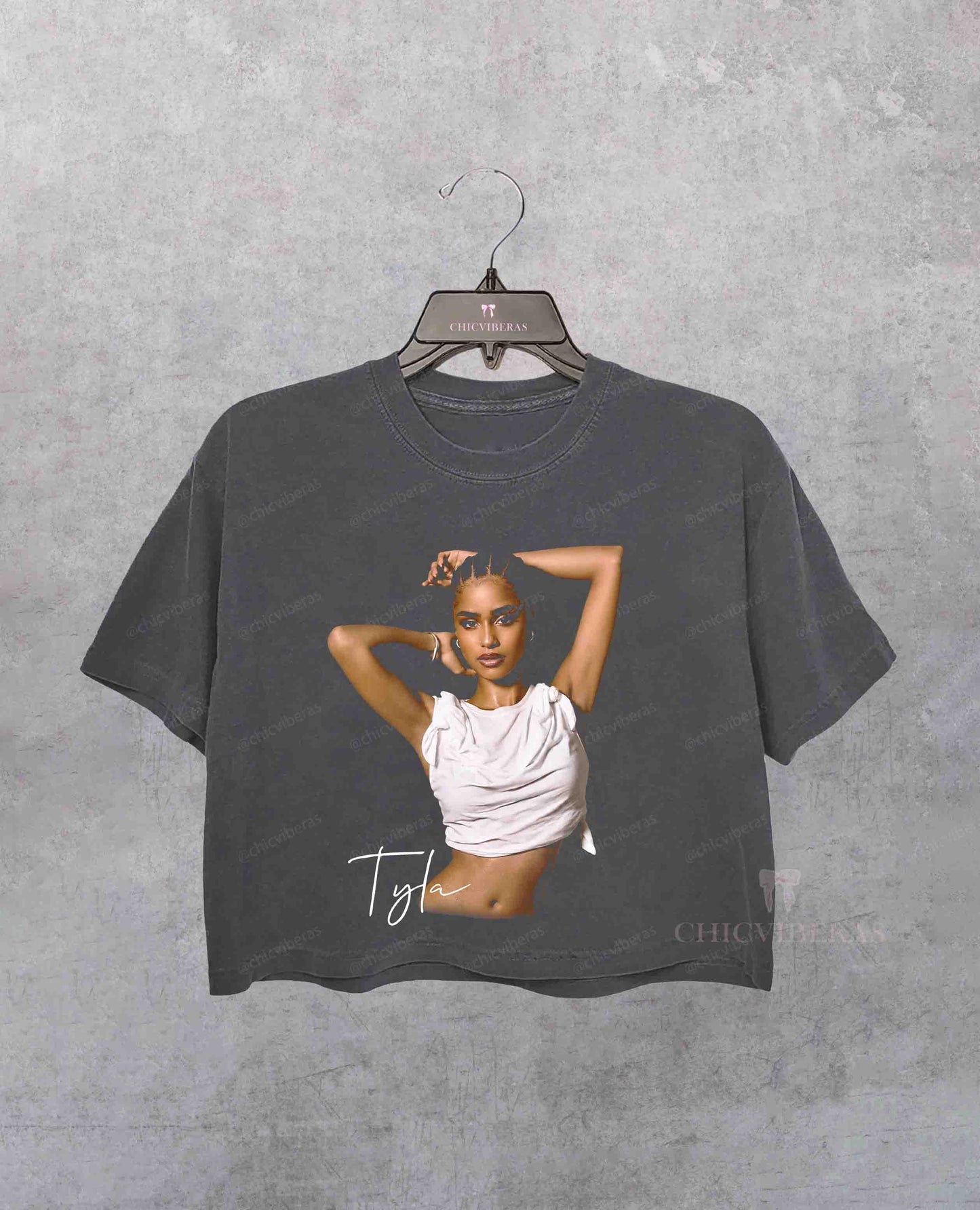 TYLA Retro Rap Hip Hop Music Crop Shirt