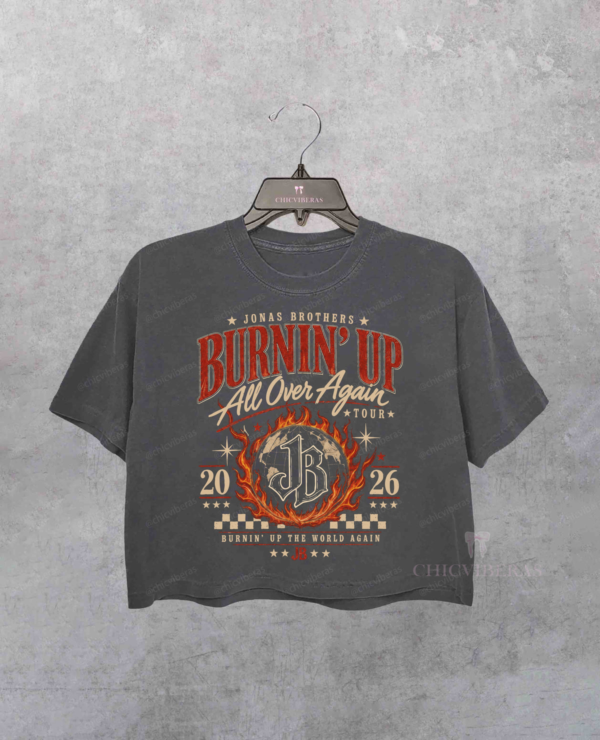 Jonas Brothers Burnin’ Up Tour Crop Shirt