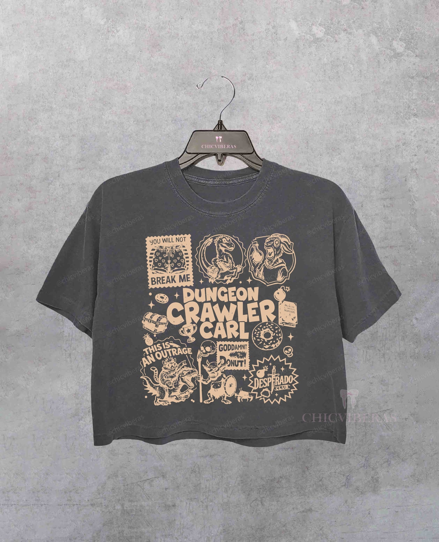 Dungeon Crawler Carl Princess Donut And Mongo Crop Shirt