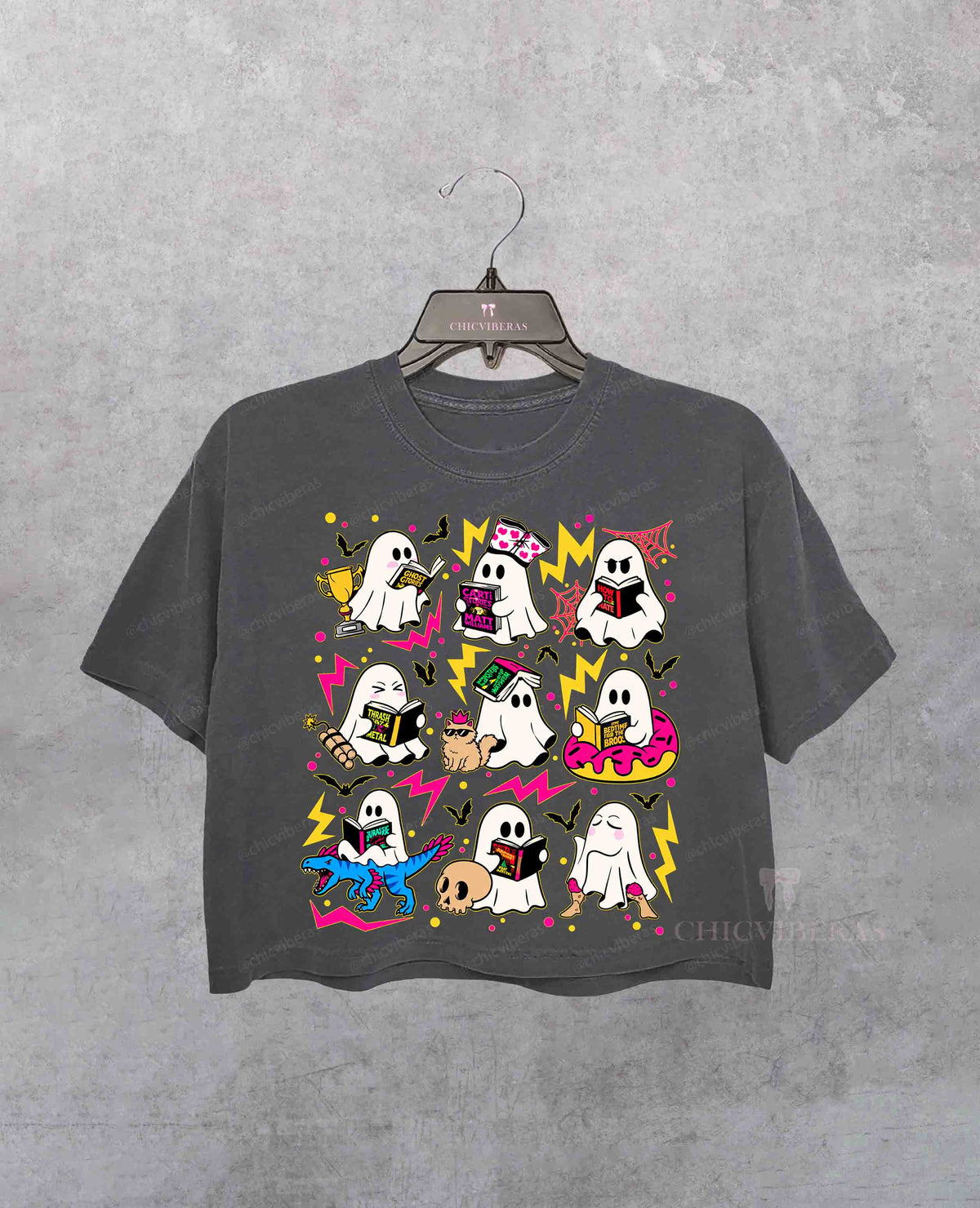 Ghost HalloweenDungeon Crawler Carl Book Crop Shirt