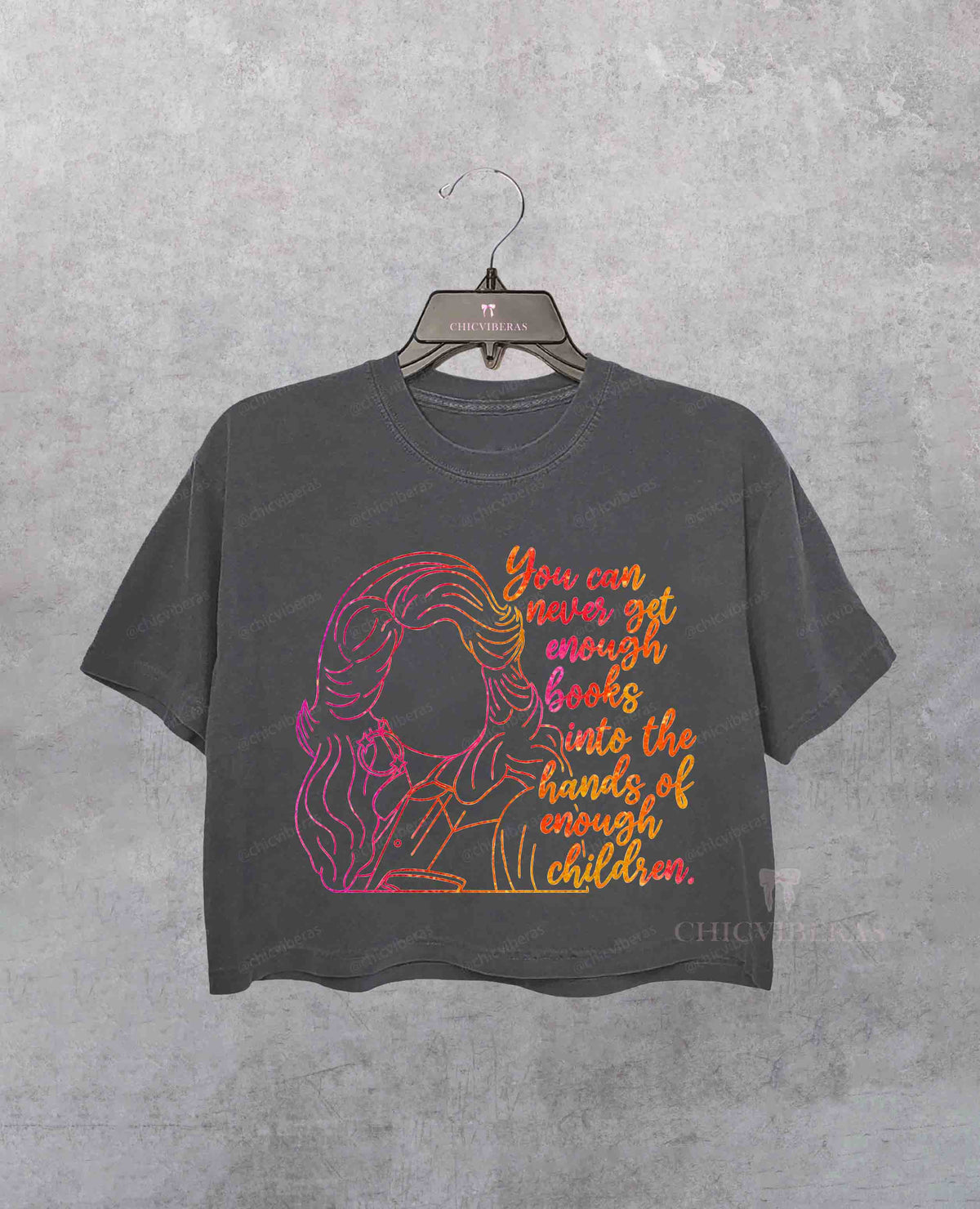 Dolly Parton You Can Never Get Enough Books Crop Shirt