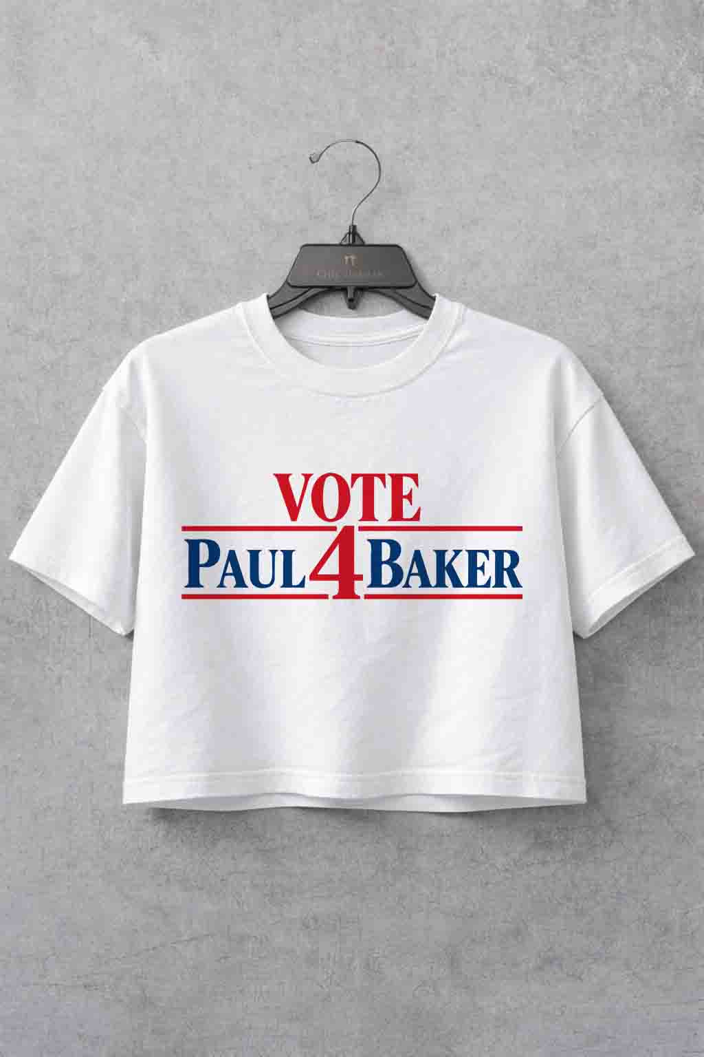 Vote Paul 4 Baker Adults TV Show Crop Shirt