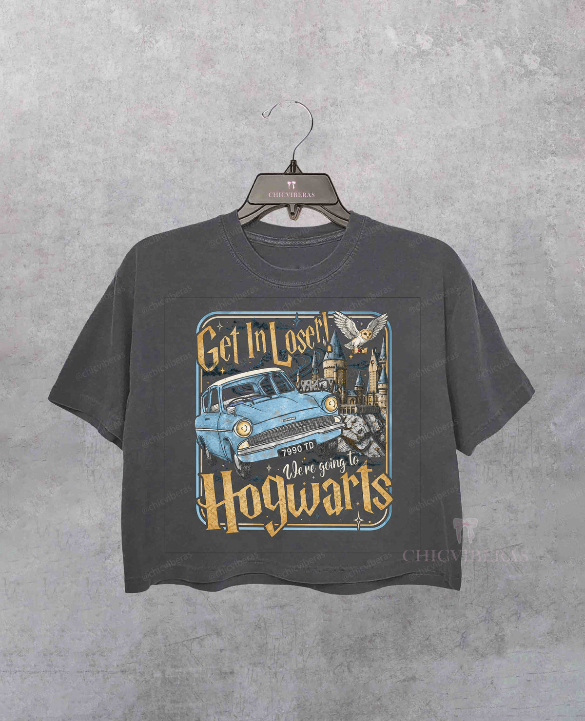 Get In Loser We're Going to Hogwarts Crop Shirt