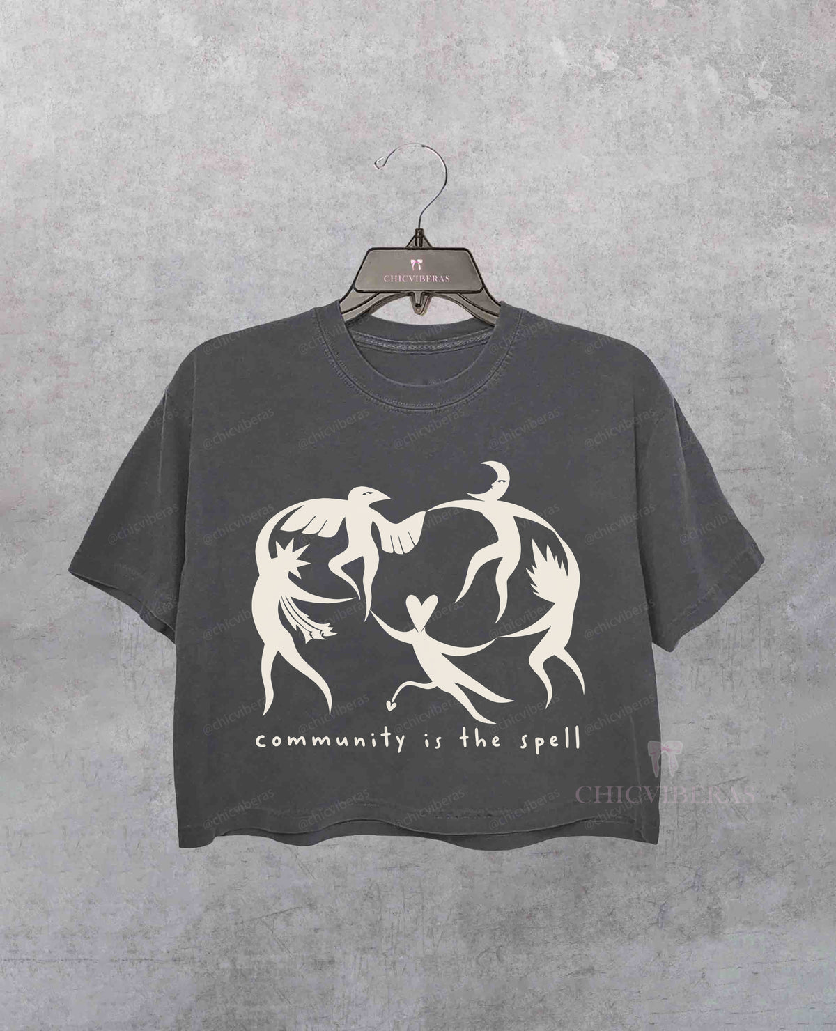 Community Is the Spell Crop Shirt - Deep Gray