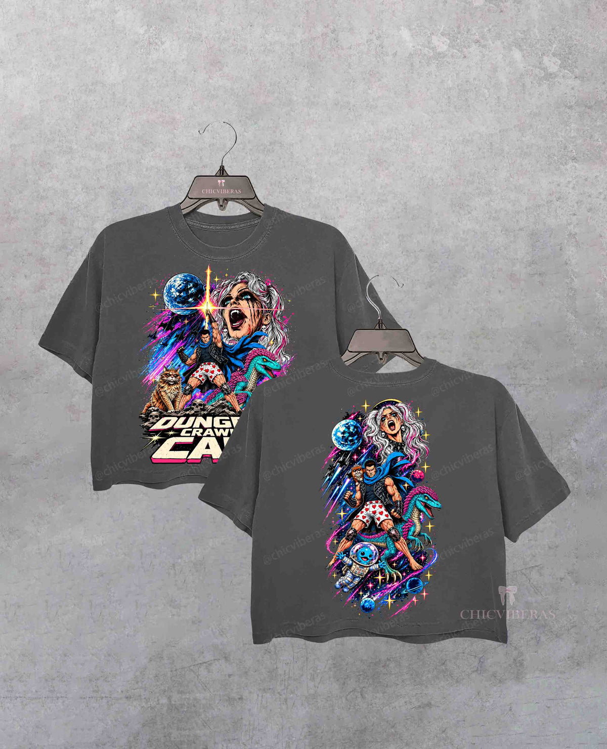 Dungeon Crawler Carl Retro Sci Fi Book Lover Crop Shirt