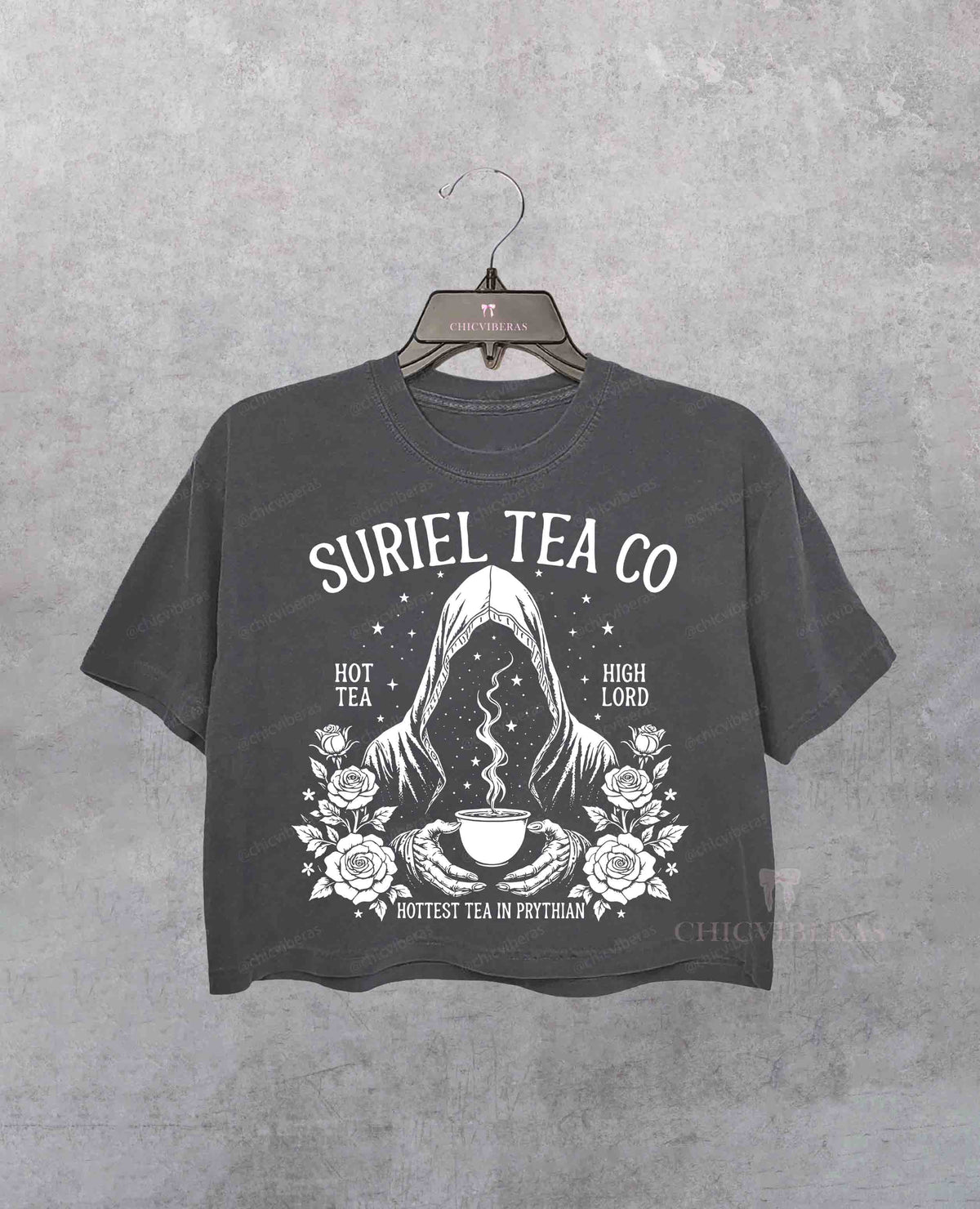 Suriel Tea Co Hottest Tea in Prythian Crop Shirt