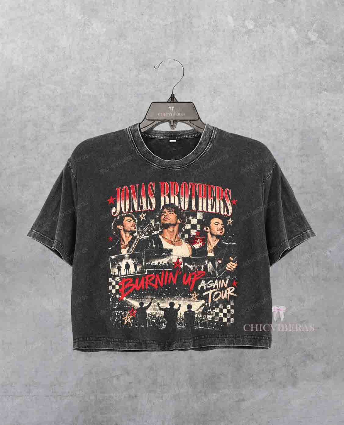 Jonas Brothers 2026 Burnin Up Again Tour Crop Shirt