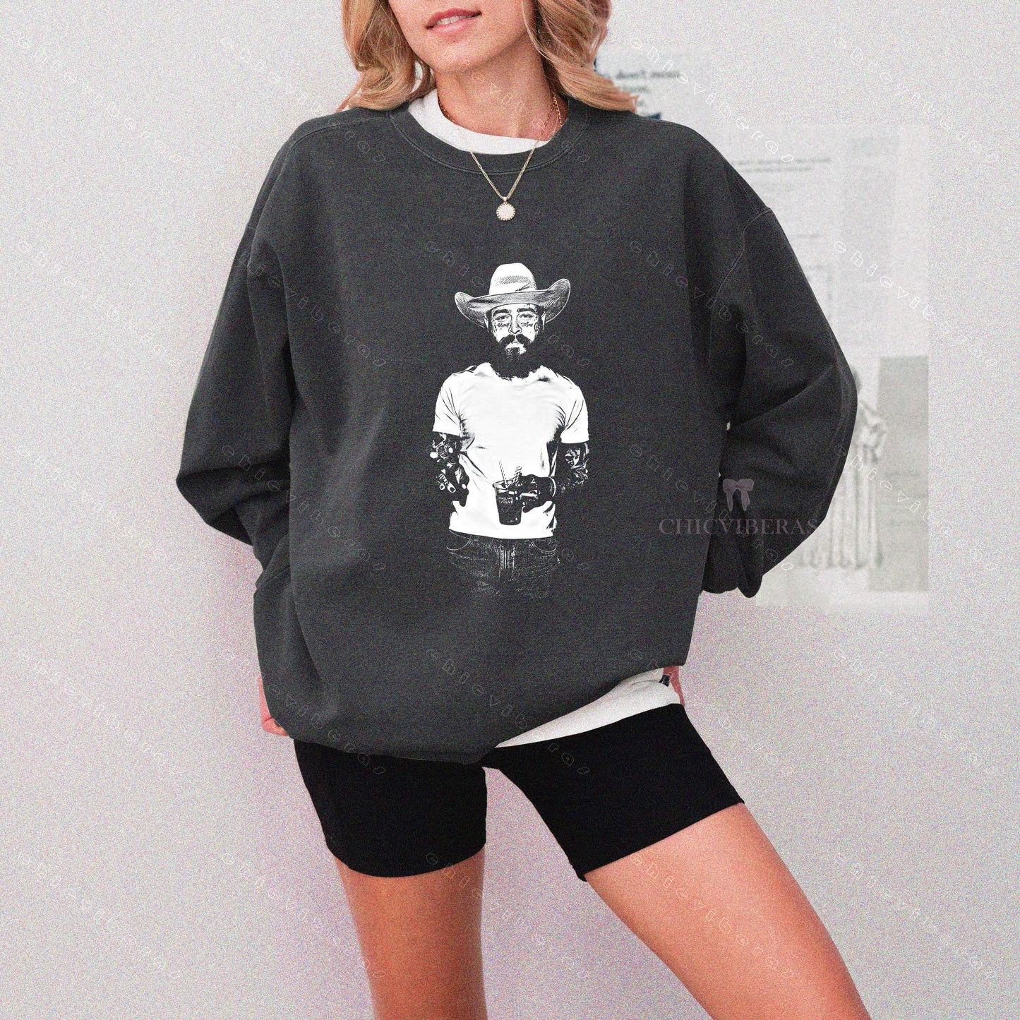 Post Malone Cowboy Concert Crewneck